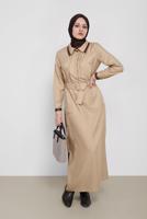 BELTED LEATHER DETAIL DRESS 42222 