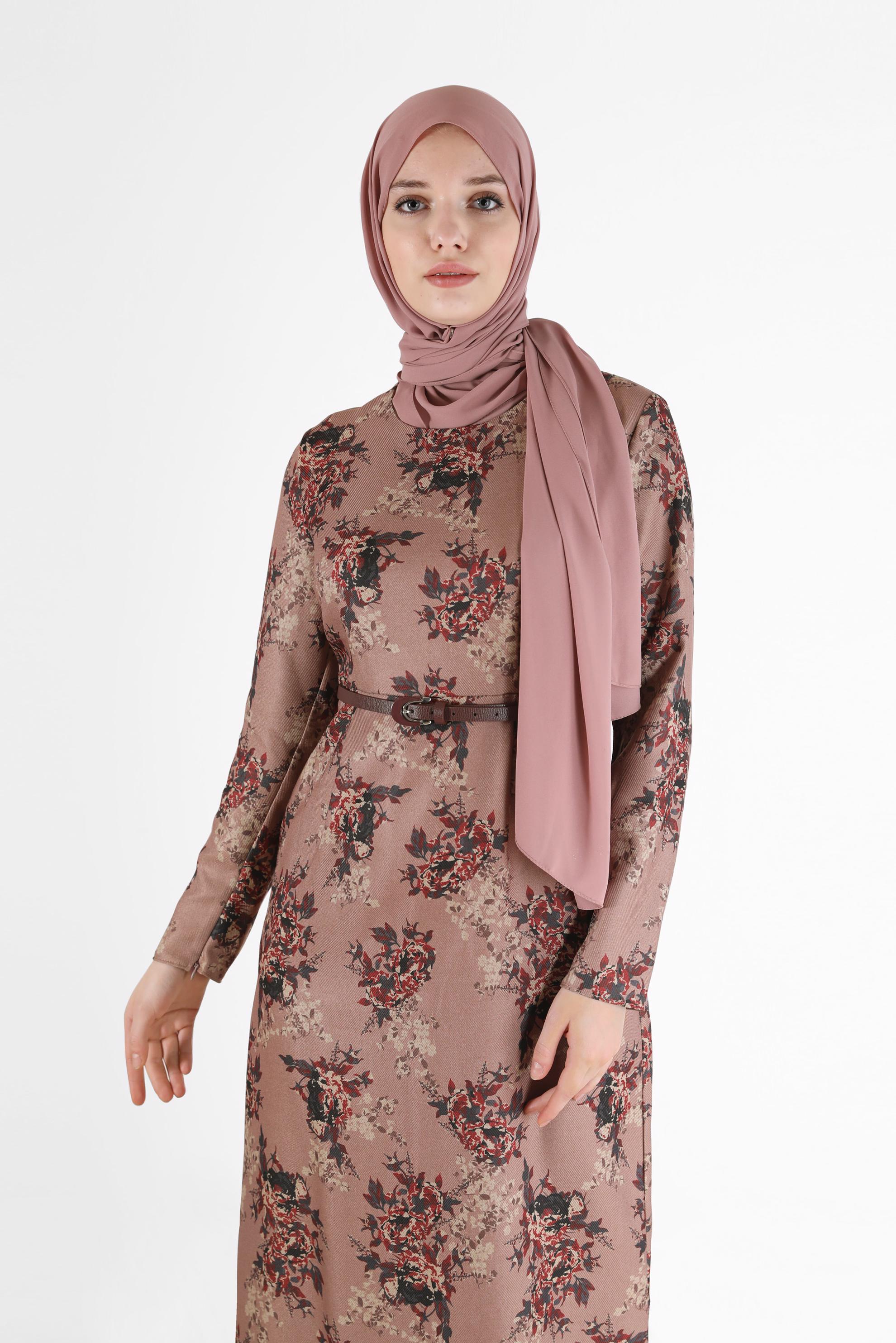 Hijab clothing POWDER FLORAL PATTERN DRESS 42297 