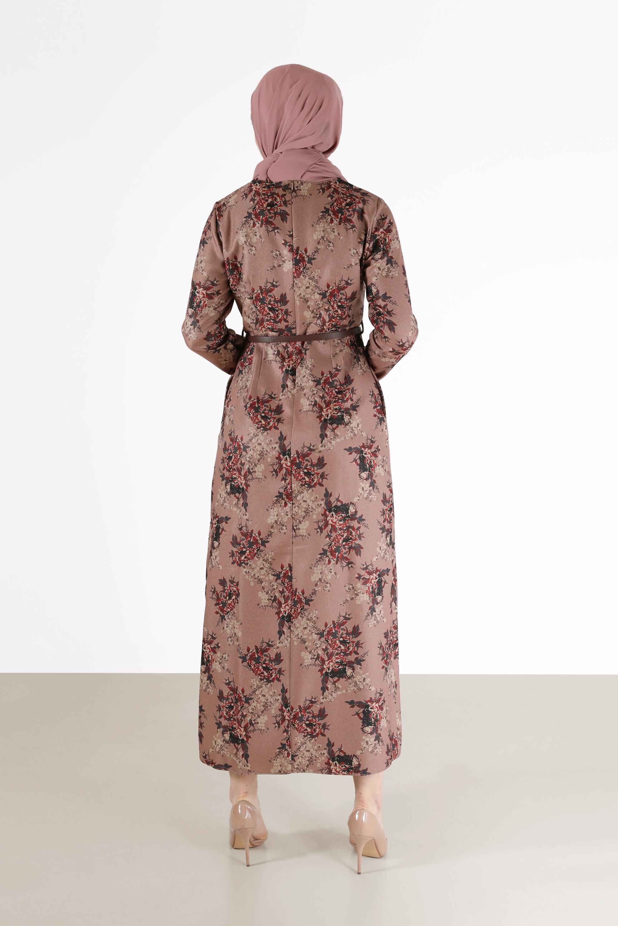 Hijab clothing POWDER FLORAL PATTERN DRESS 42297 