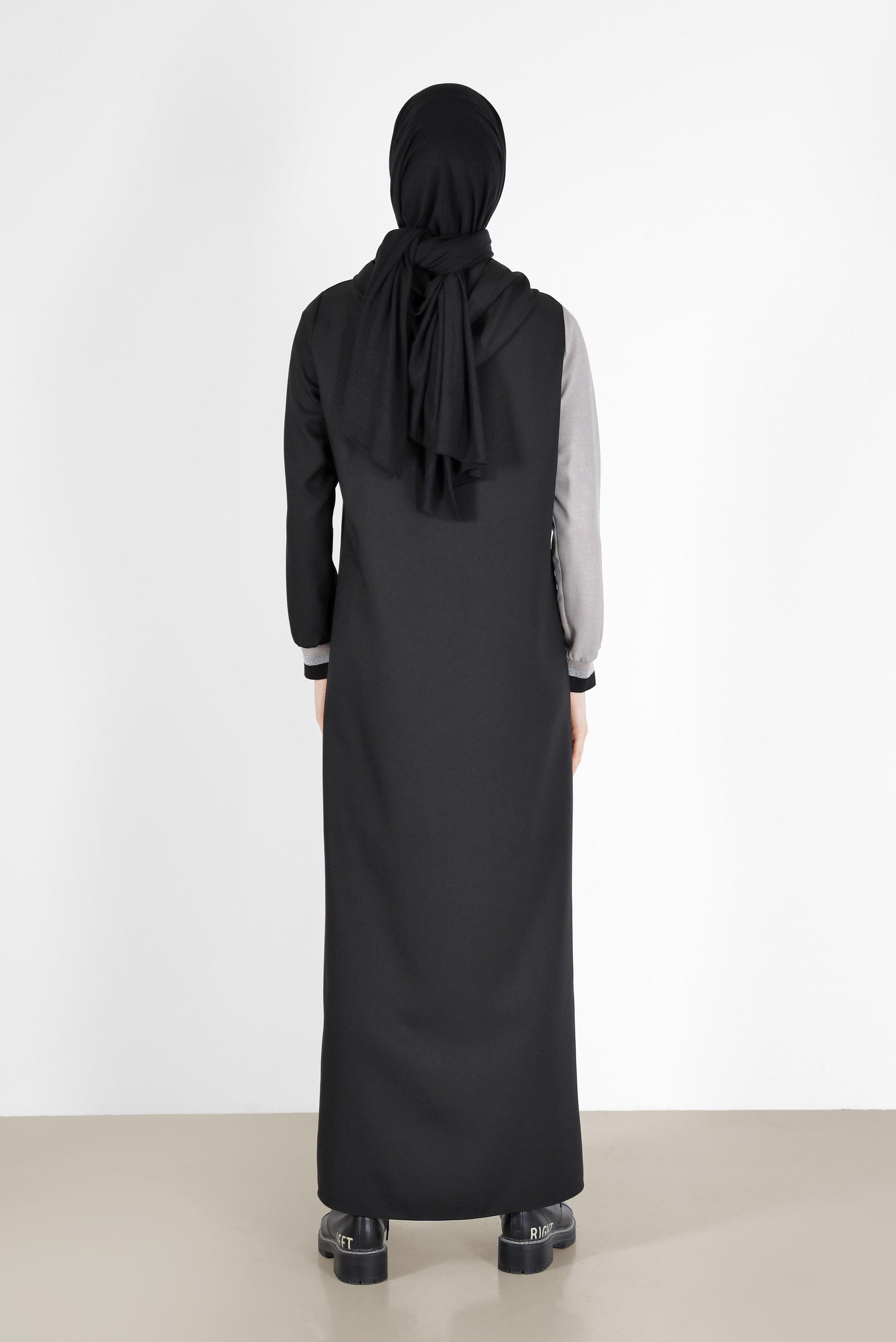 Vêtements hijab NOIR ROBE À CAPUCHE 2 COULEURS 42314