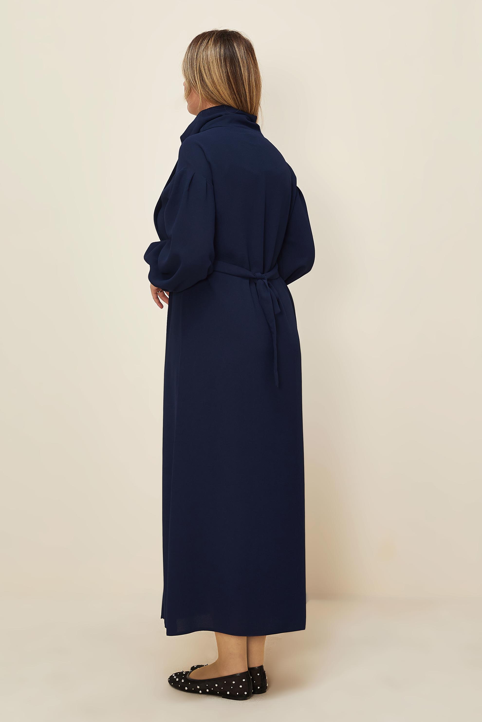 Hijab clothing NAVY BLUE BELTED DRESS 42335
