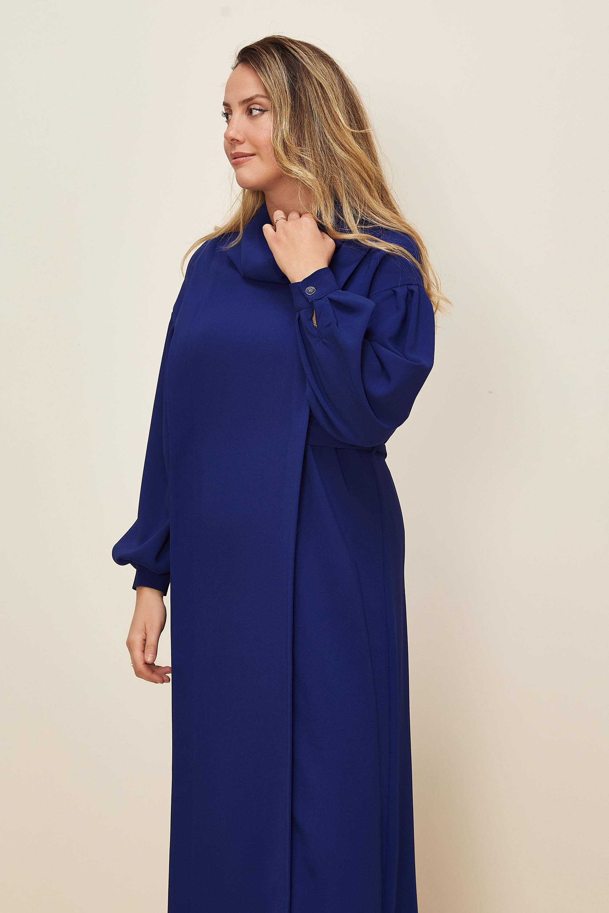 Hijab clothing BLUE BELTED DRESS 42335