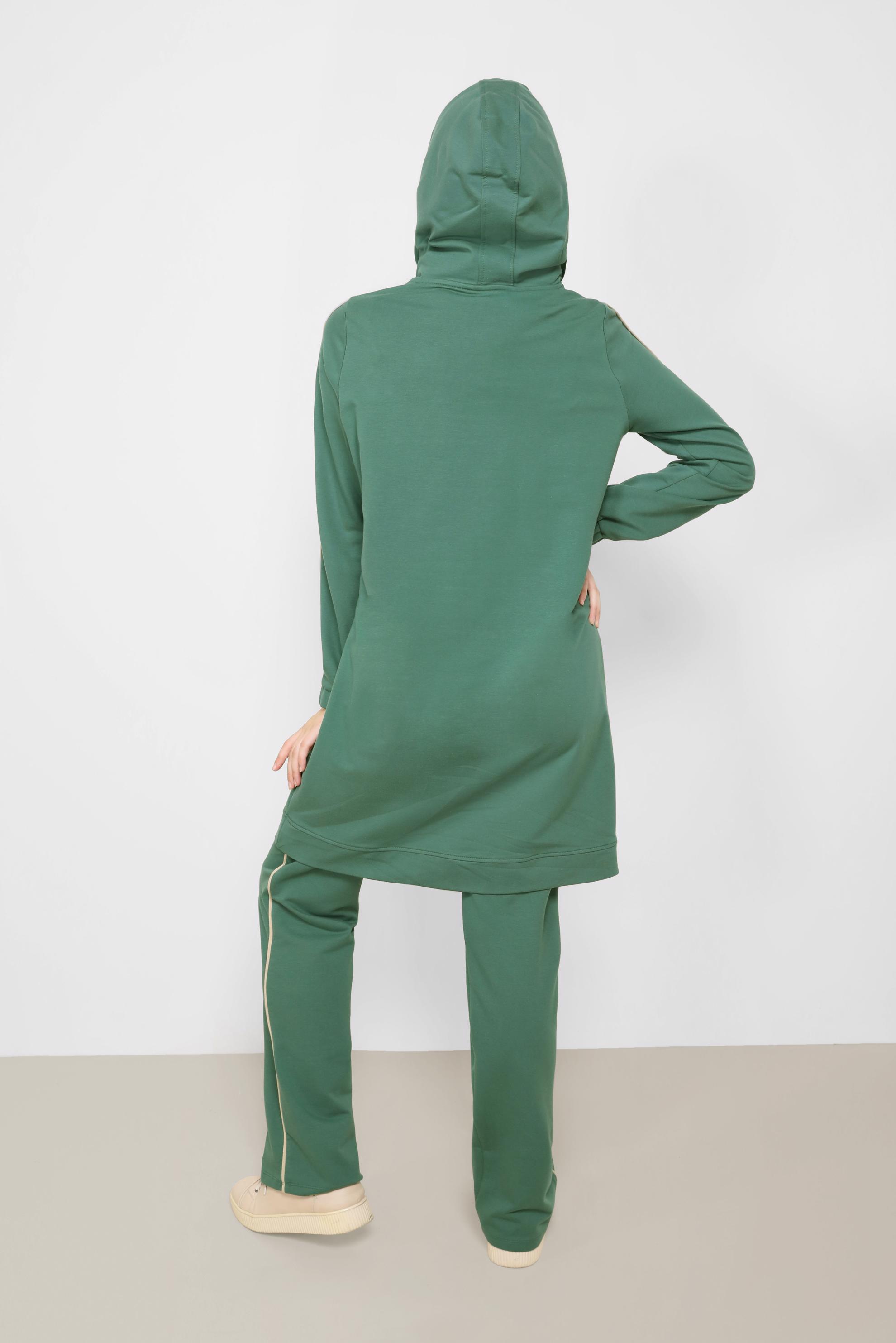 Vêtements hijab VERT ENSEMBLE DE SURVÊTEMENT 2 PIÈCES À CAPUCHE 42243