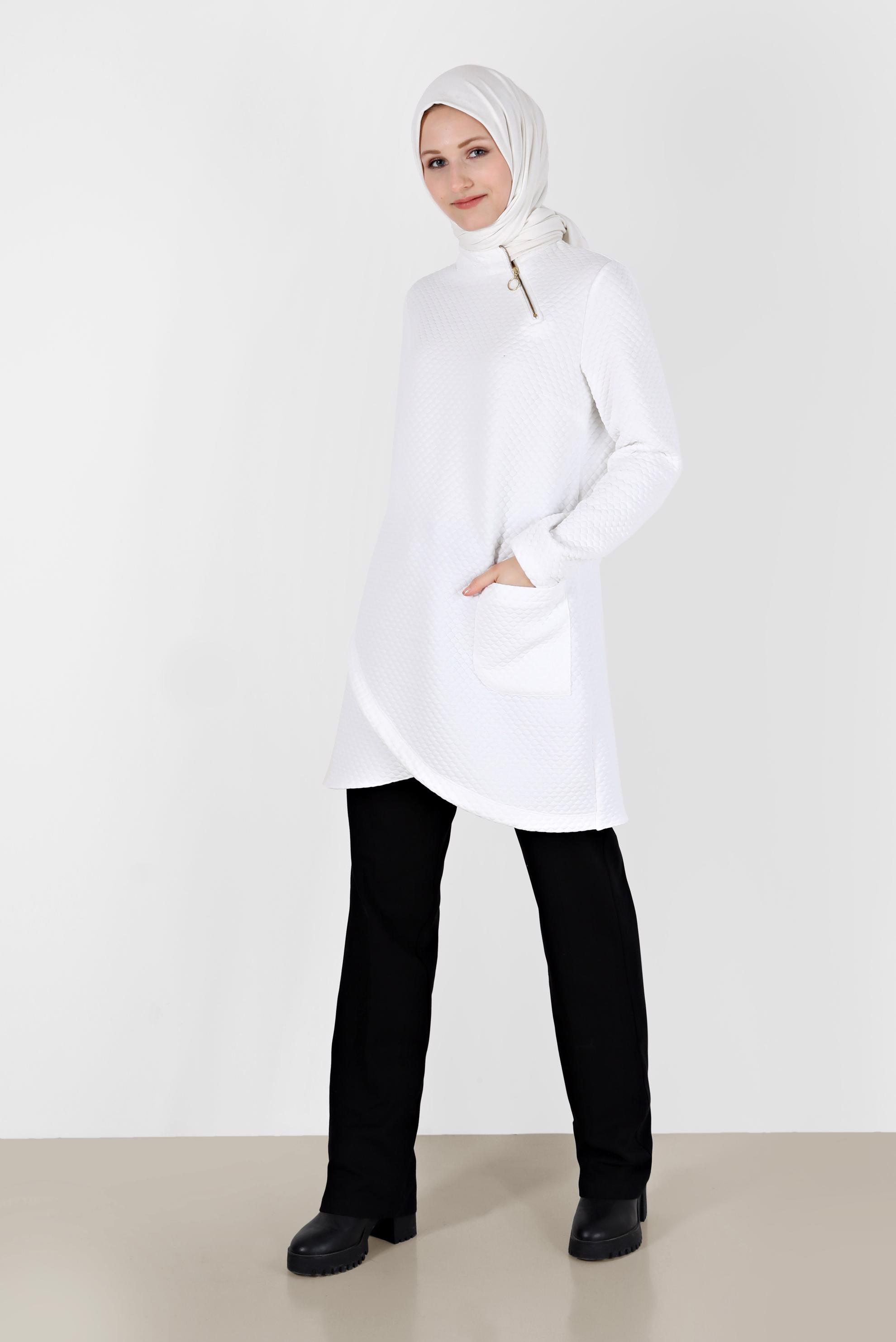 Vêtements hijab NOIR PANTALON DE SURVÊTEMENT EN COTON TAILLE ÉLASTIQUE 70309