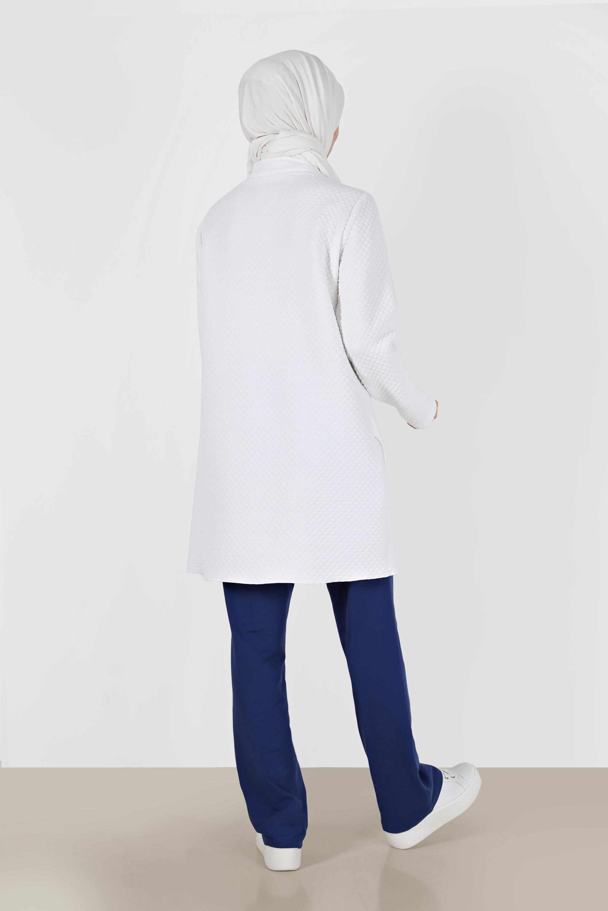 Hijab clothing NAVY BLUE ELASTIC WAIST COTTON TRACKSUIT PANTS 70309 