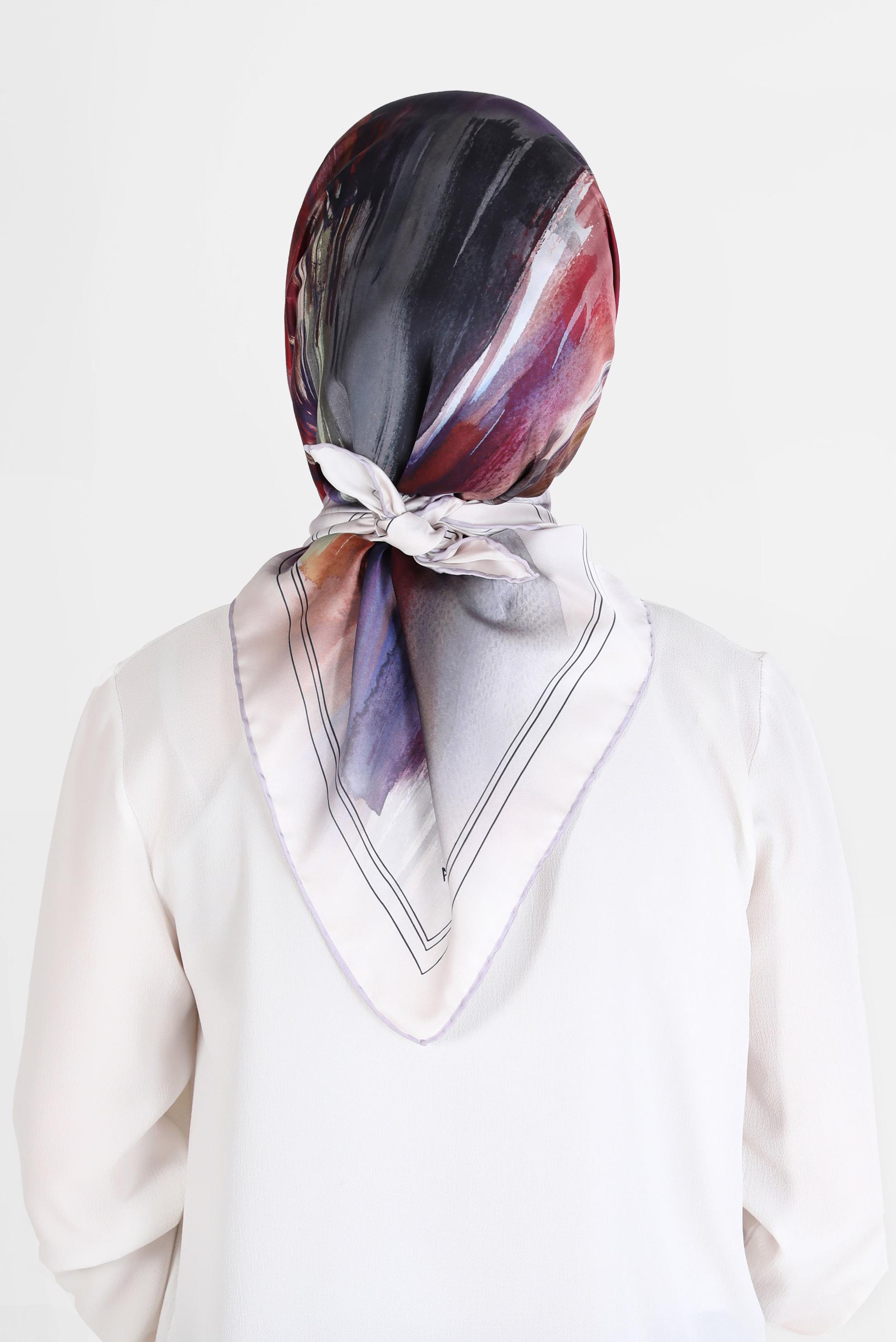 Tesettür giyim MOR ALVİNA DİJİTAL SURA EŞARP 8095 