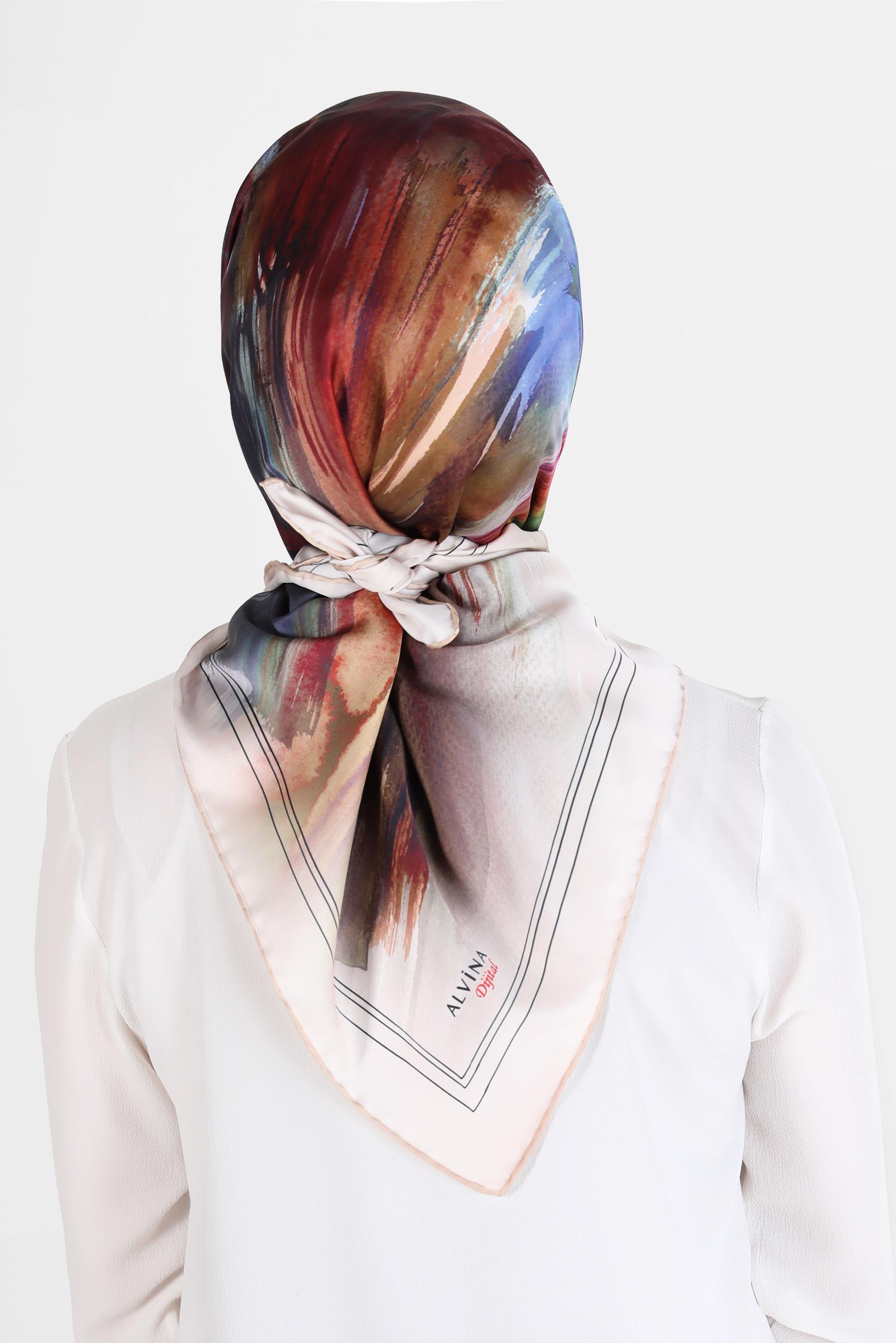 Tesettür giyim ALTIN ALVİNA DİJİTAL SURA EŞARP 8095 