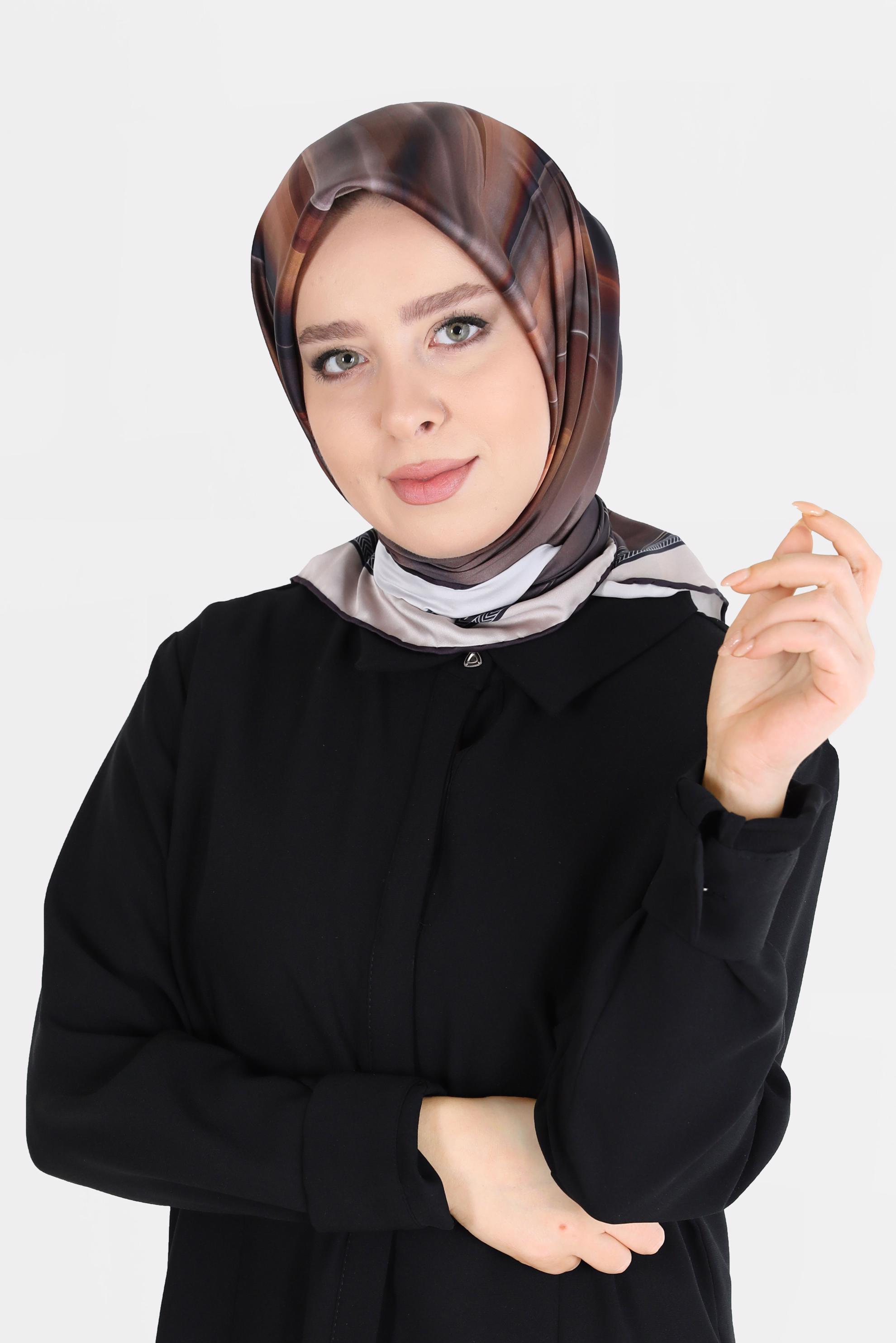 Tesettür giyim TABA ALVİNA DİJİTAL SURA EŞARP 8096 