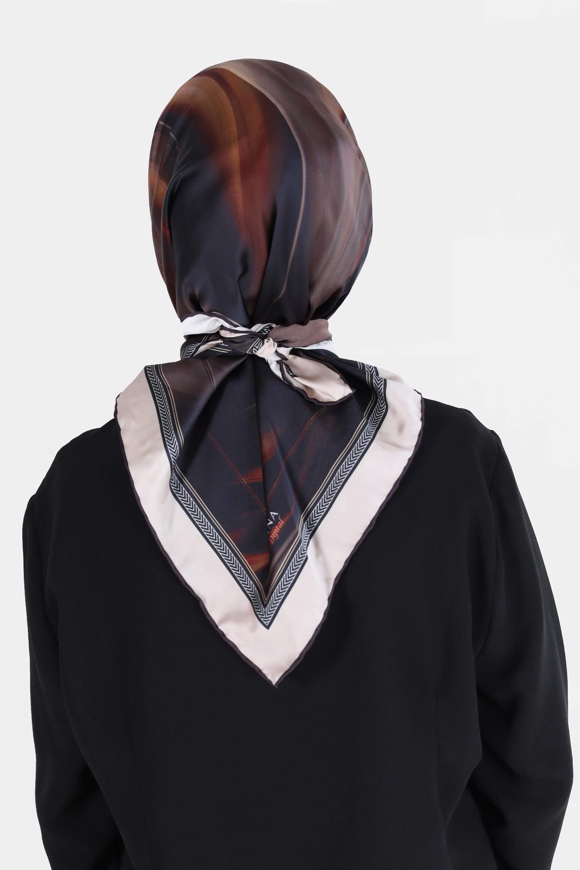 Tesettür giyim TABA ALVİNA DİJİTAL SURA EŞARP 8096 