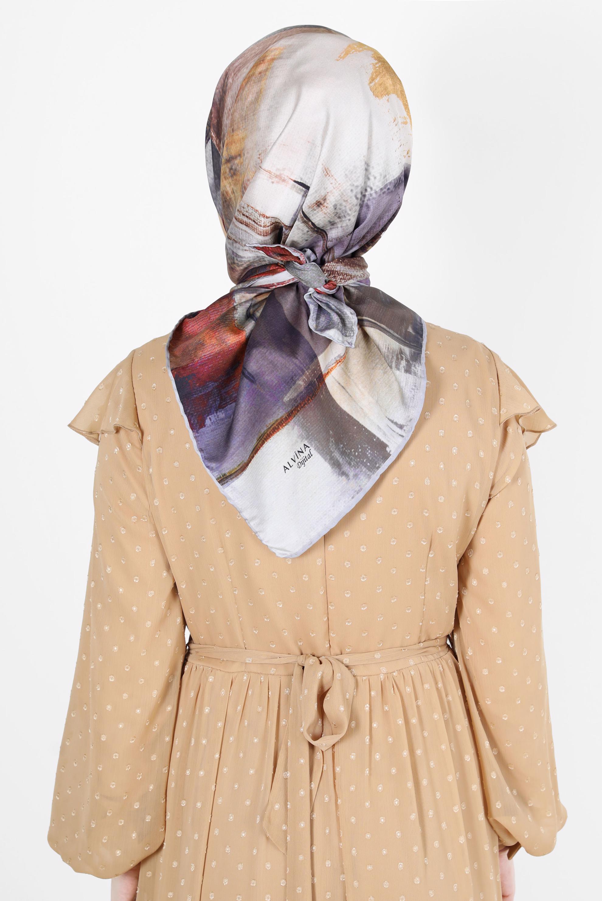 Hijab clothing SILVER ALVİNA TWILL SCARF 8100 