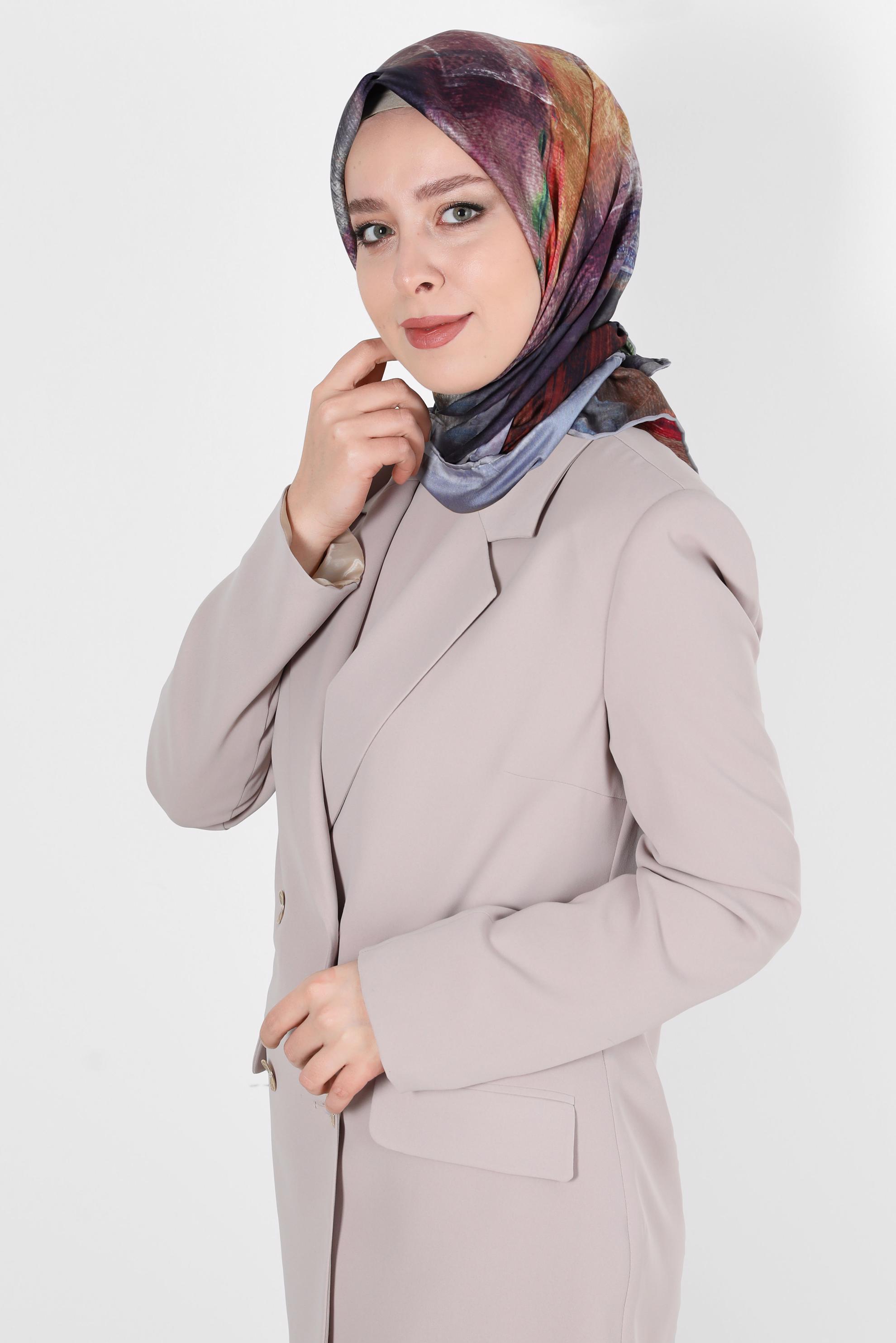 Hijab clothing GREY ALVİNA TWILL SCARF 8100 