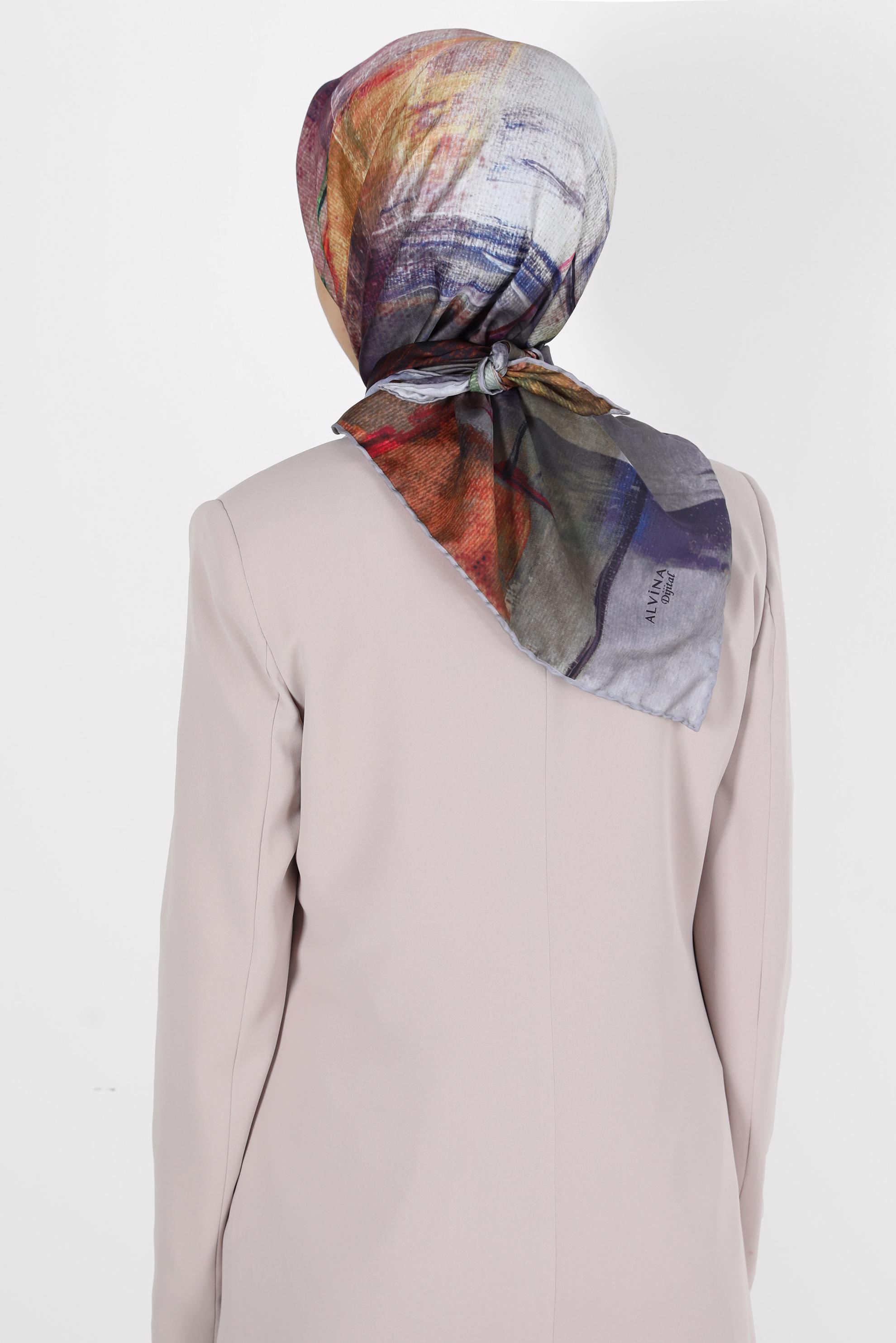 Hijab clothing GREY ALVİNA TWILL SCARF 8100 