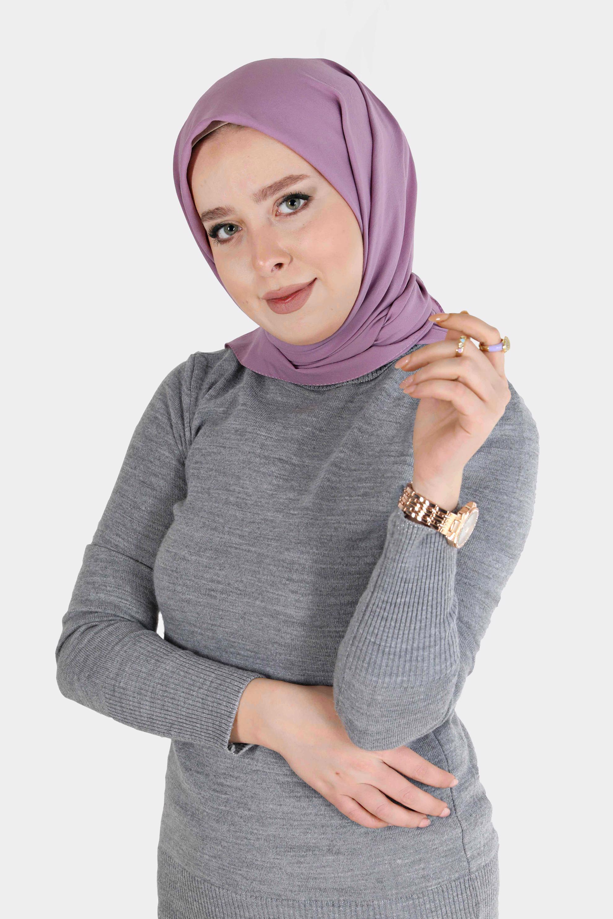 Tesettür giyim MOR ALVİNA MEDİNE İPEĞİ EŞARP 8106 