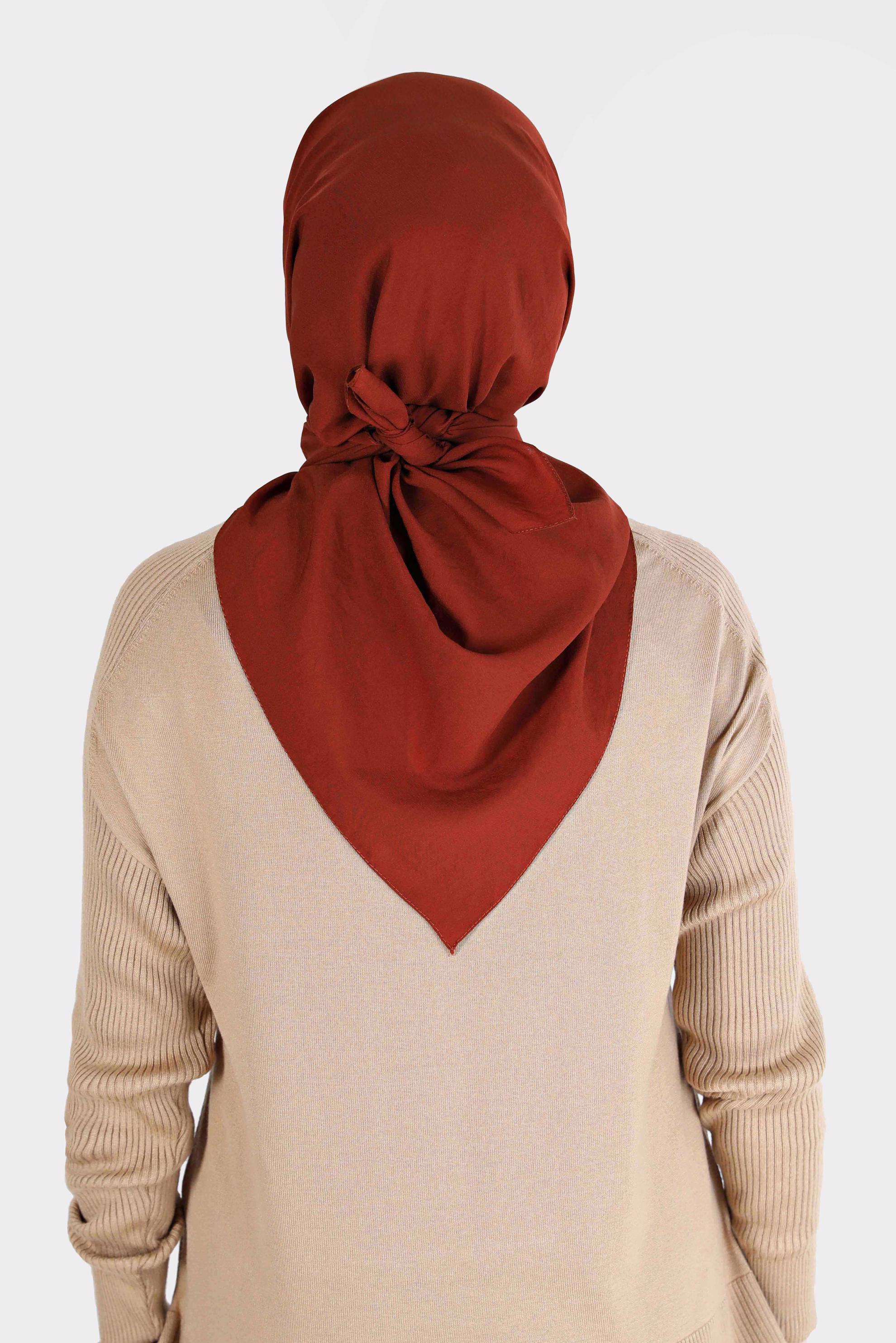 Tesettür giyim TABA ALVİNA MEDİNE İPEĞİ EŞARP 8106 