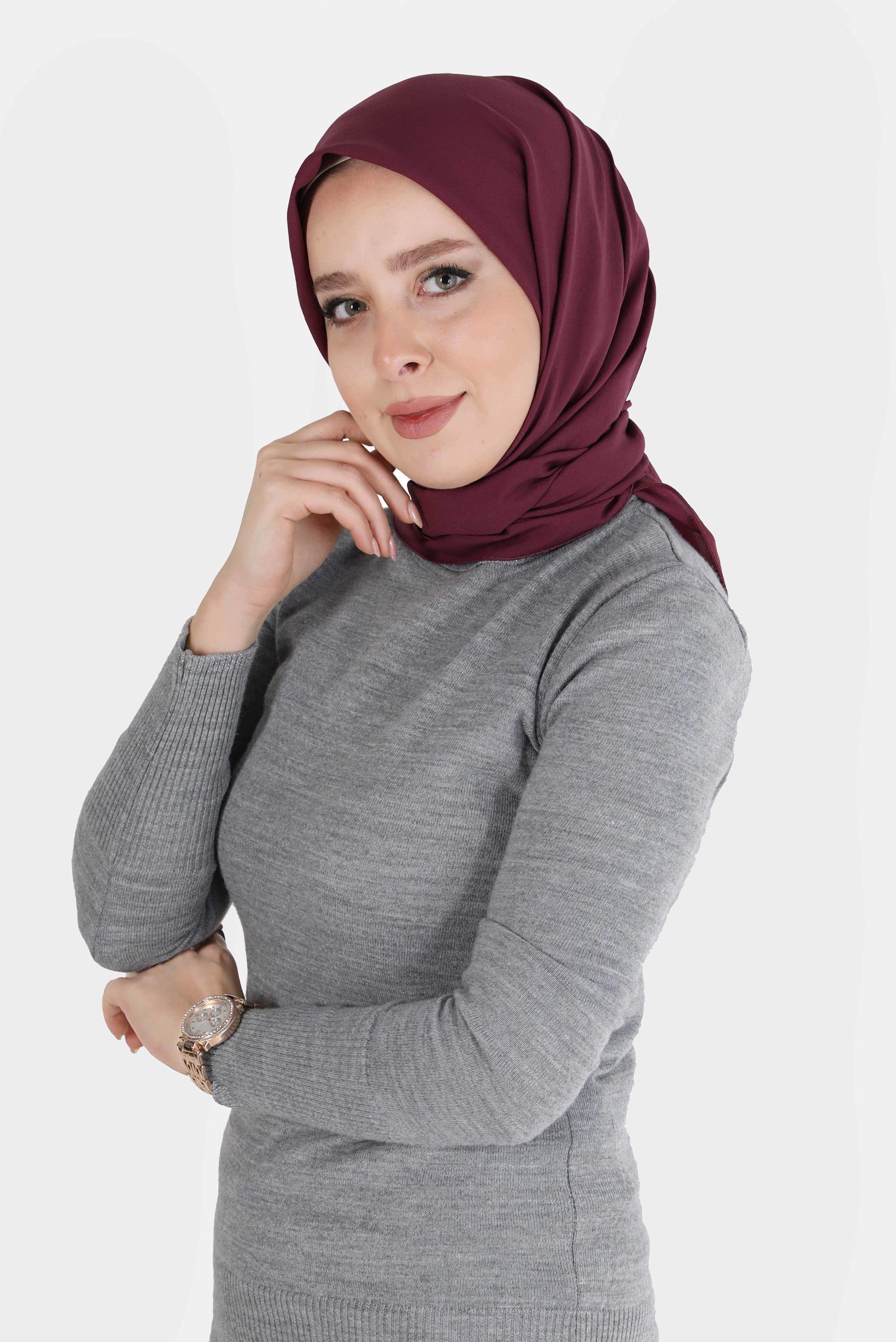 Tesettür giyim MÜRDÜM ALVİNA MEDİNE İPEĞİ EŞARP 8106 