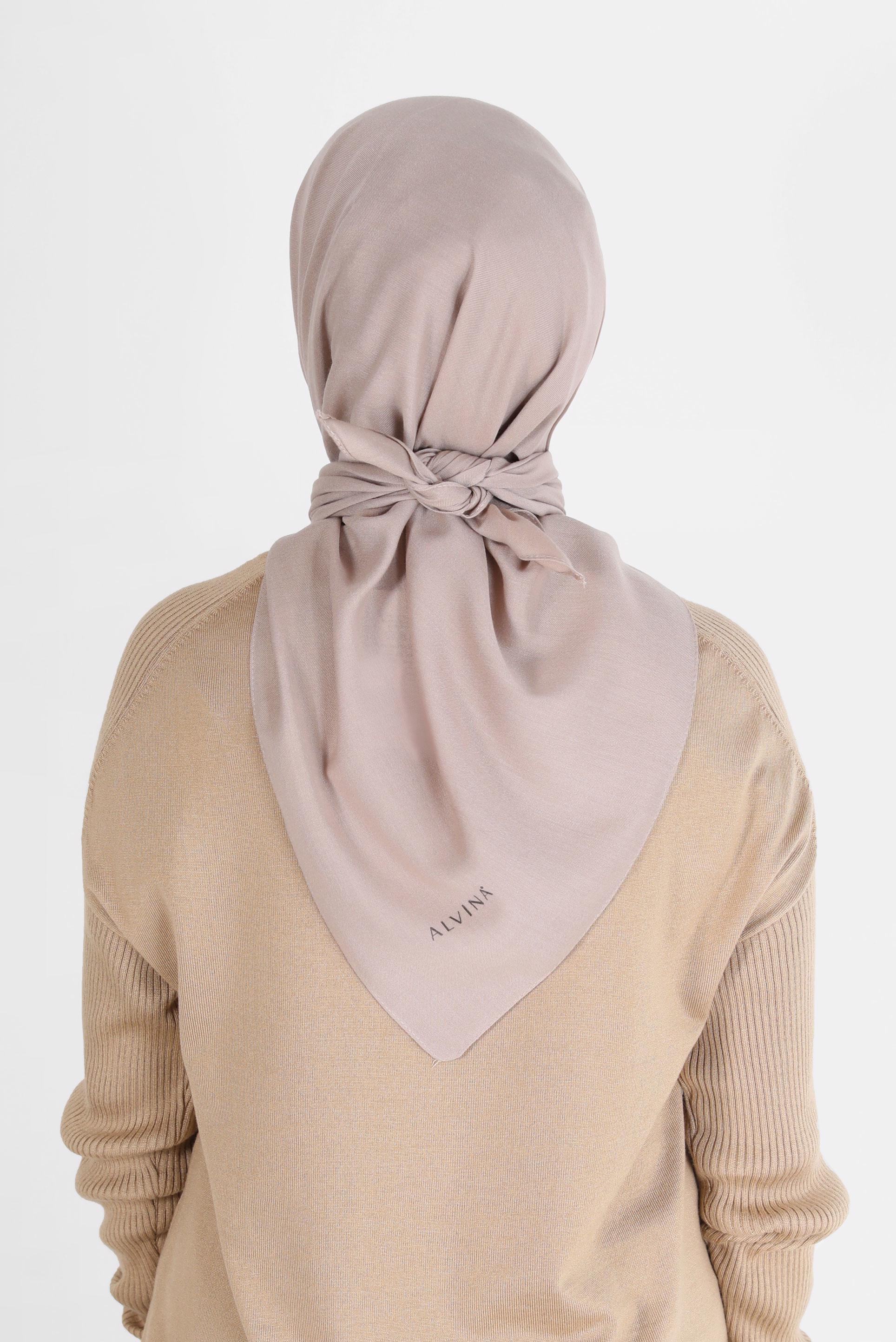 Tesettür giyim BEJ ALVİNA BAMBU EŞARP 8107 