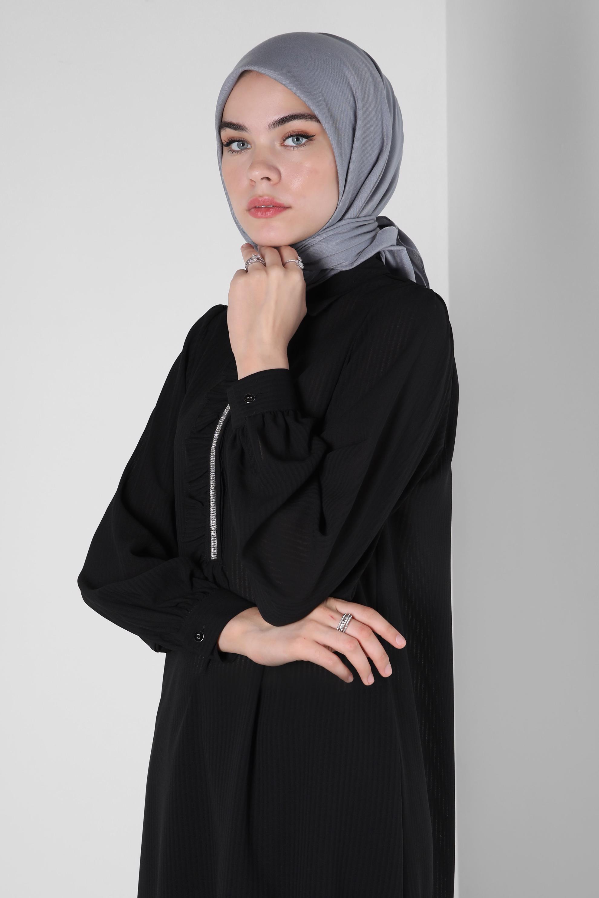 Tesettür giyim GRİ ALVİNA BAMBU EŞARP 8107 