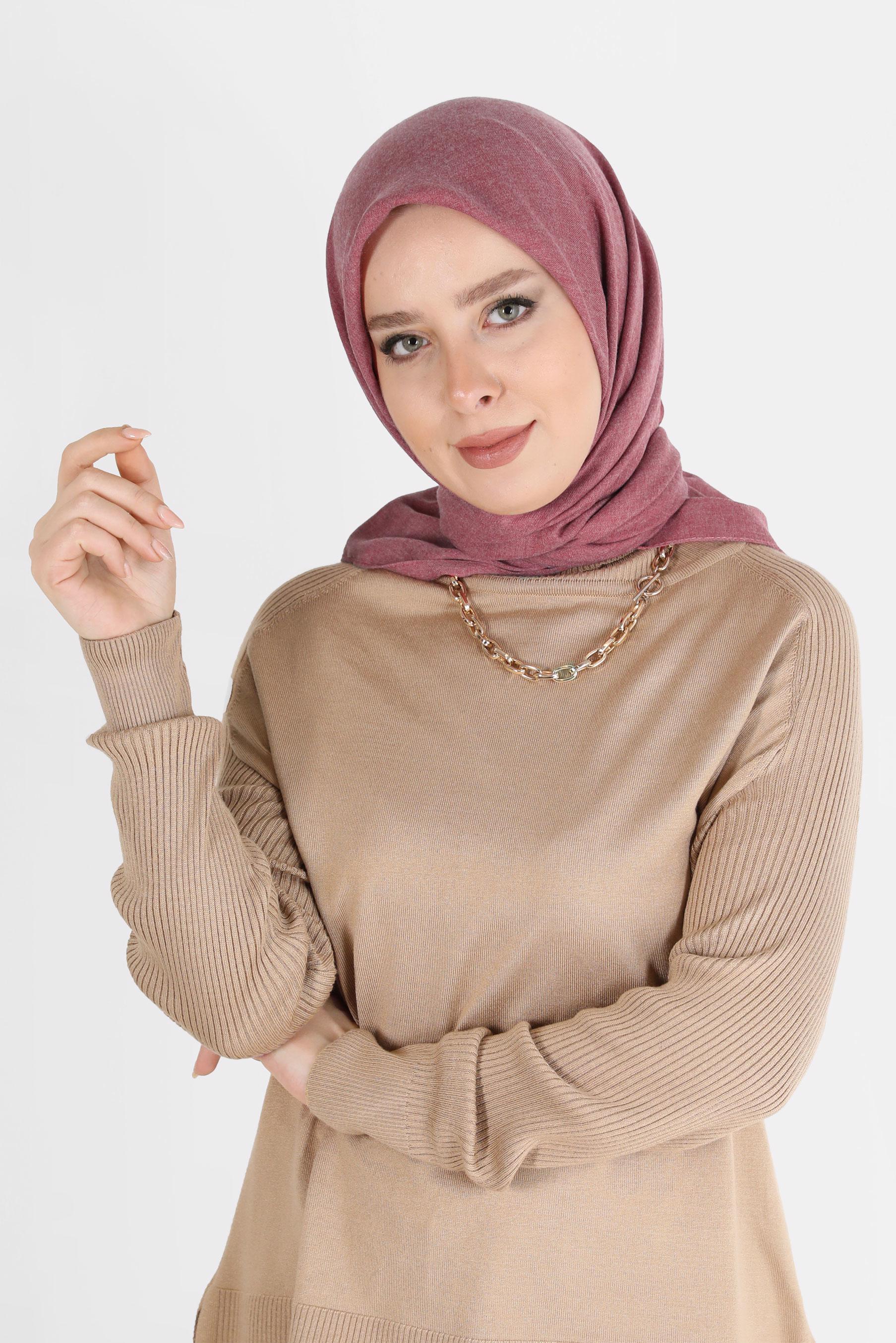 Tesettür giyim BORDO ALVİNA BAMBU EŞARP 8107 