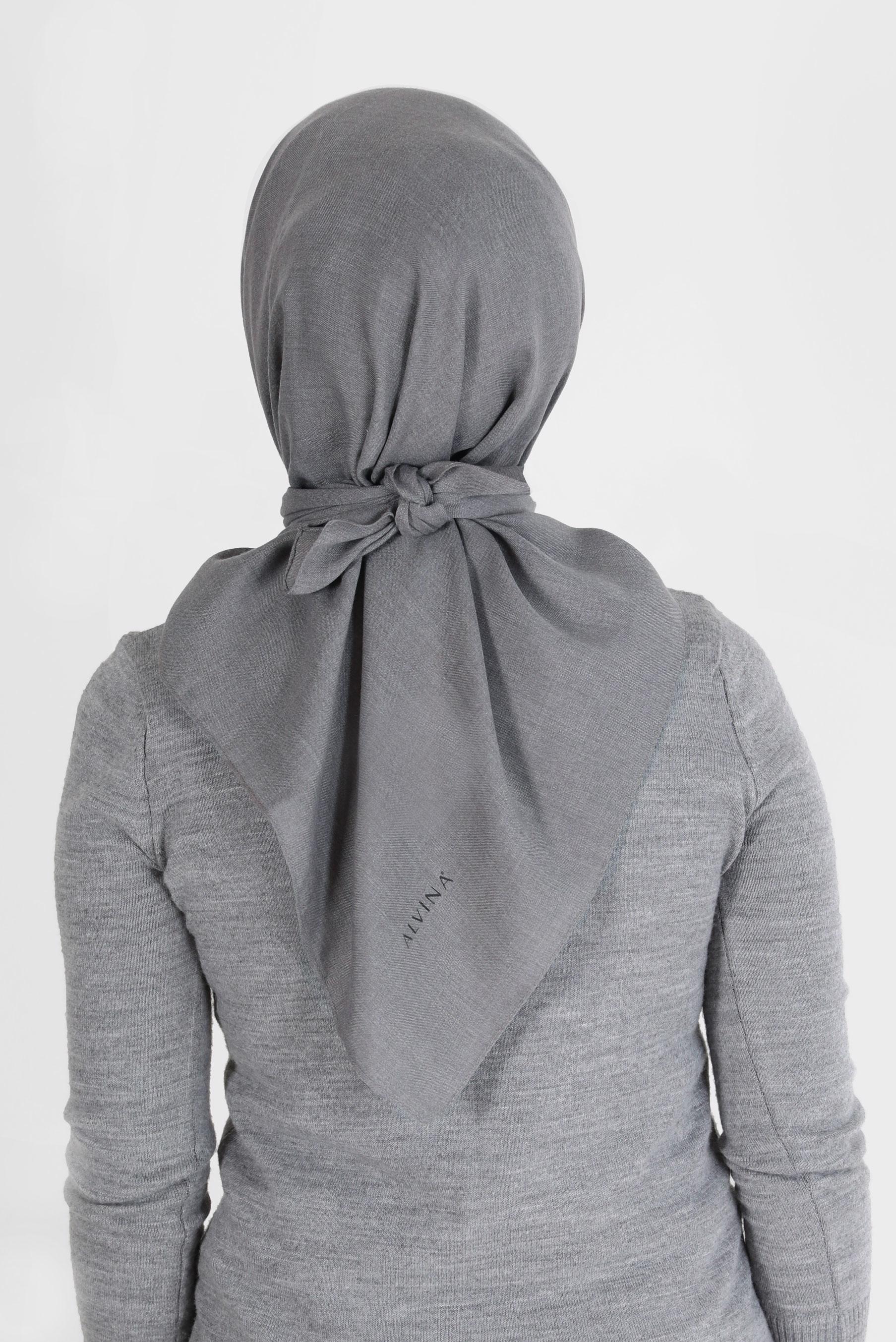 Tesettür giyim GRİ ALVİNA BAMBU EŞARP 8107 