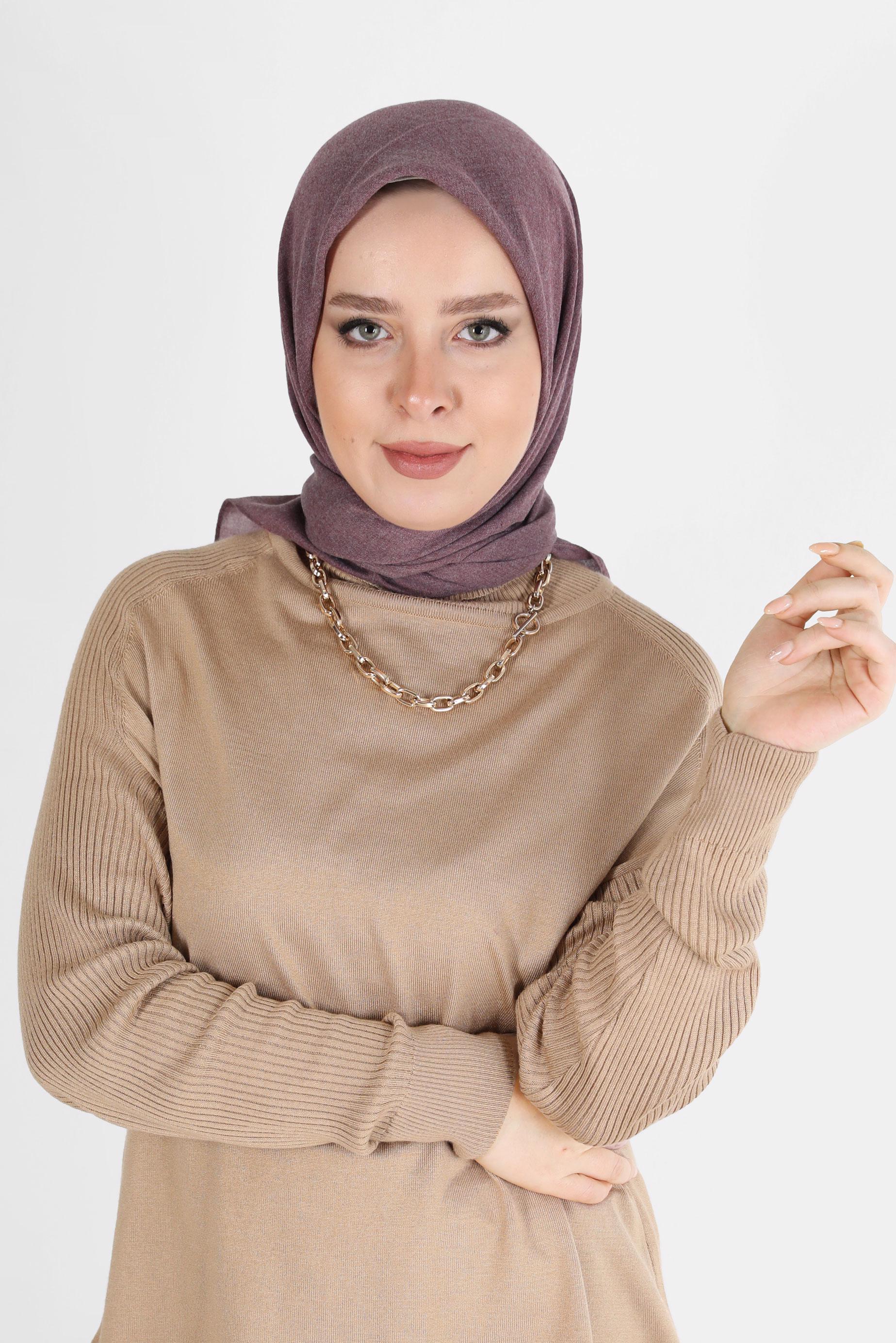 Tesettür giyim BORDO ALVİNA BAMBU EŞARP 8107 