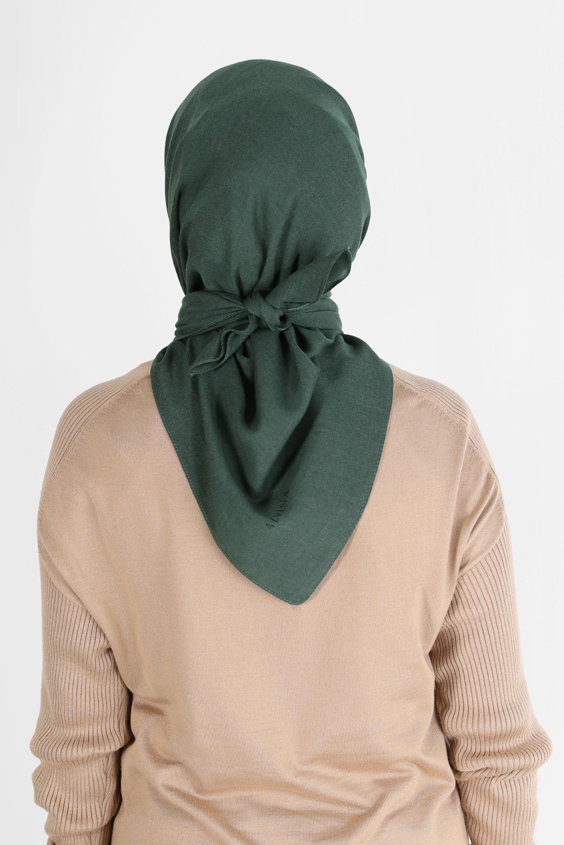 Tesettür giyim YEŞİL ALVİNA BAMBU EŞARP 8107 