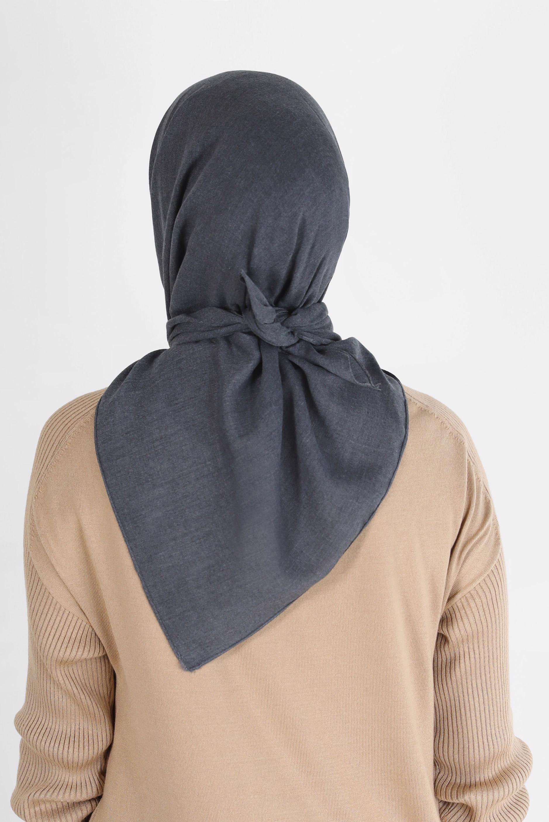 Tesettür giyim LACİVERT ALVİNA BAMBU EŞARP 8107 