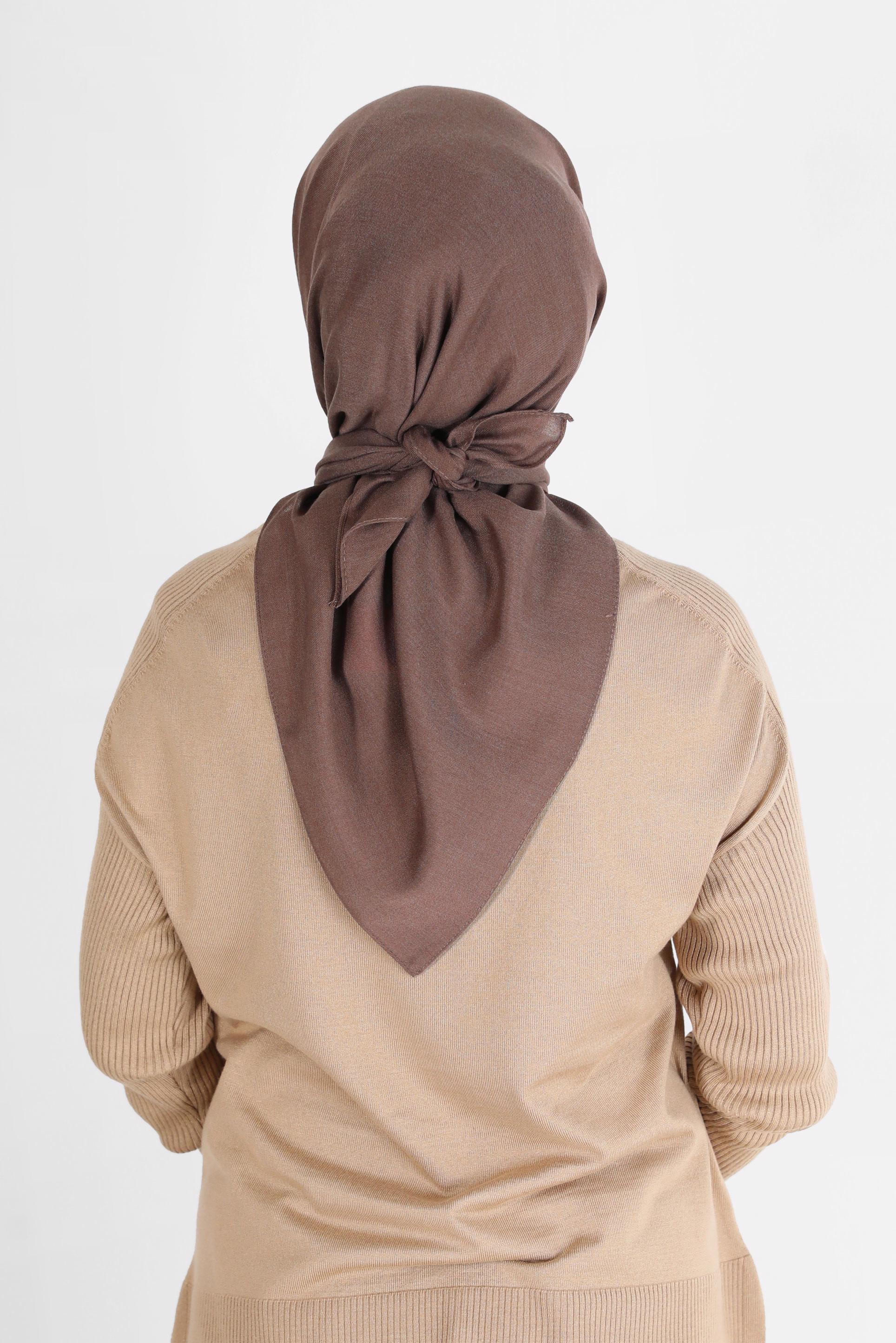 Tesettür giyim VİZON ALVİNA BAMBU EŞARP 8107 