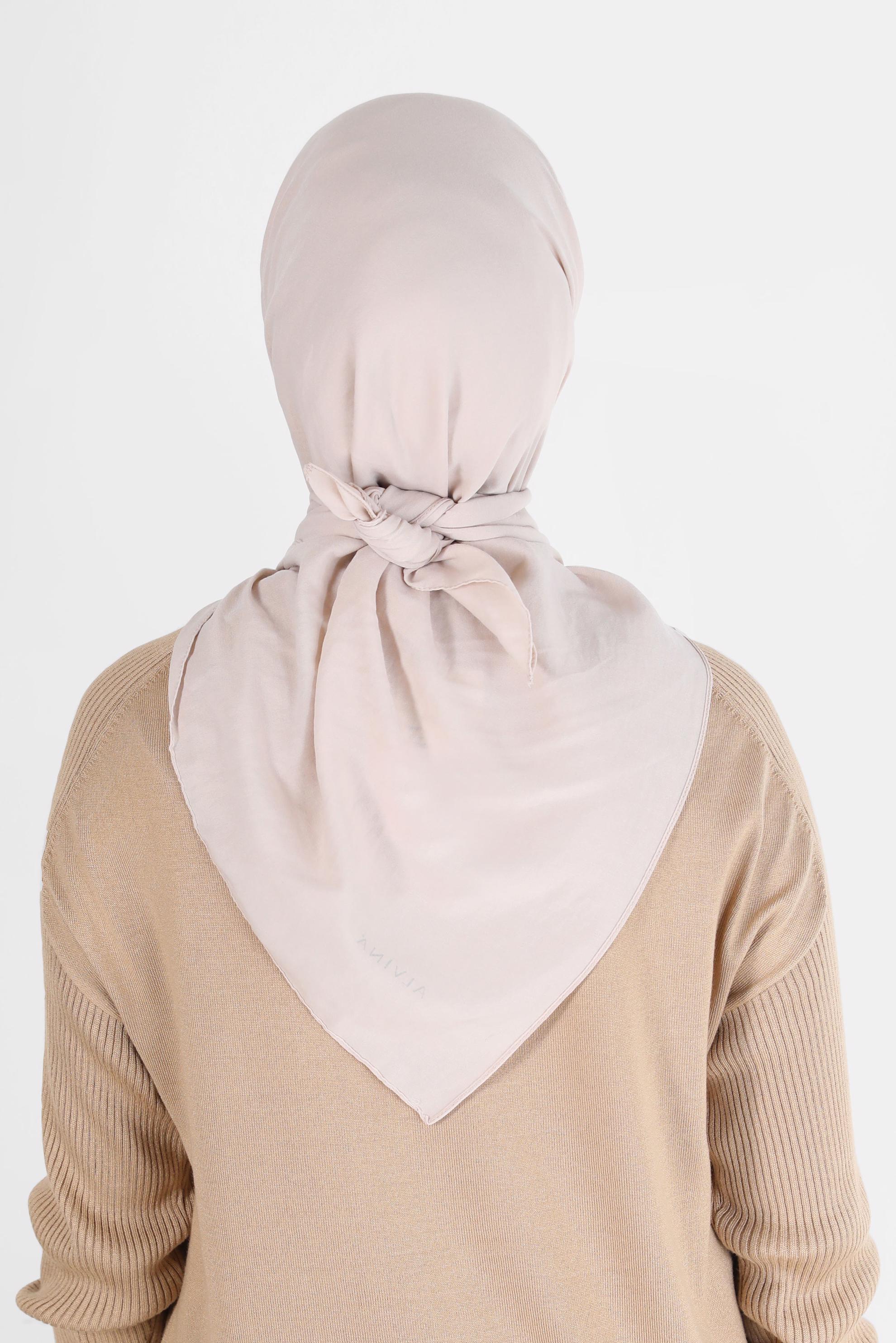 Tesettür giyim BEJ ALVİNA PAMUK CAZ EŞARP 8109 