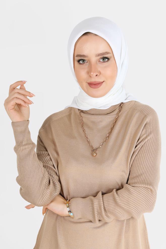 Tesettür giyim  ALVİNA PAMUK CAZ EŞARP 8109  - ALVİNA