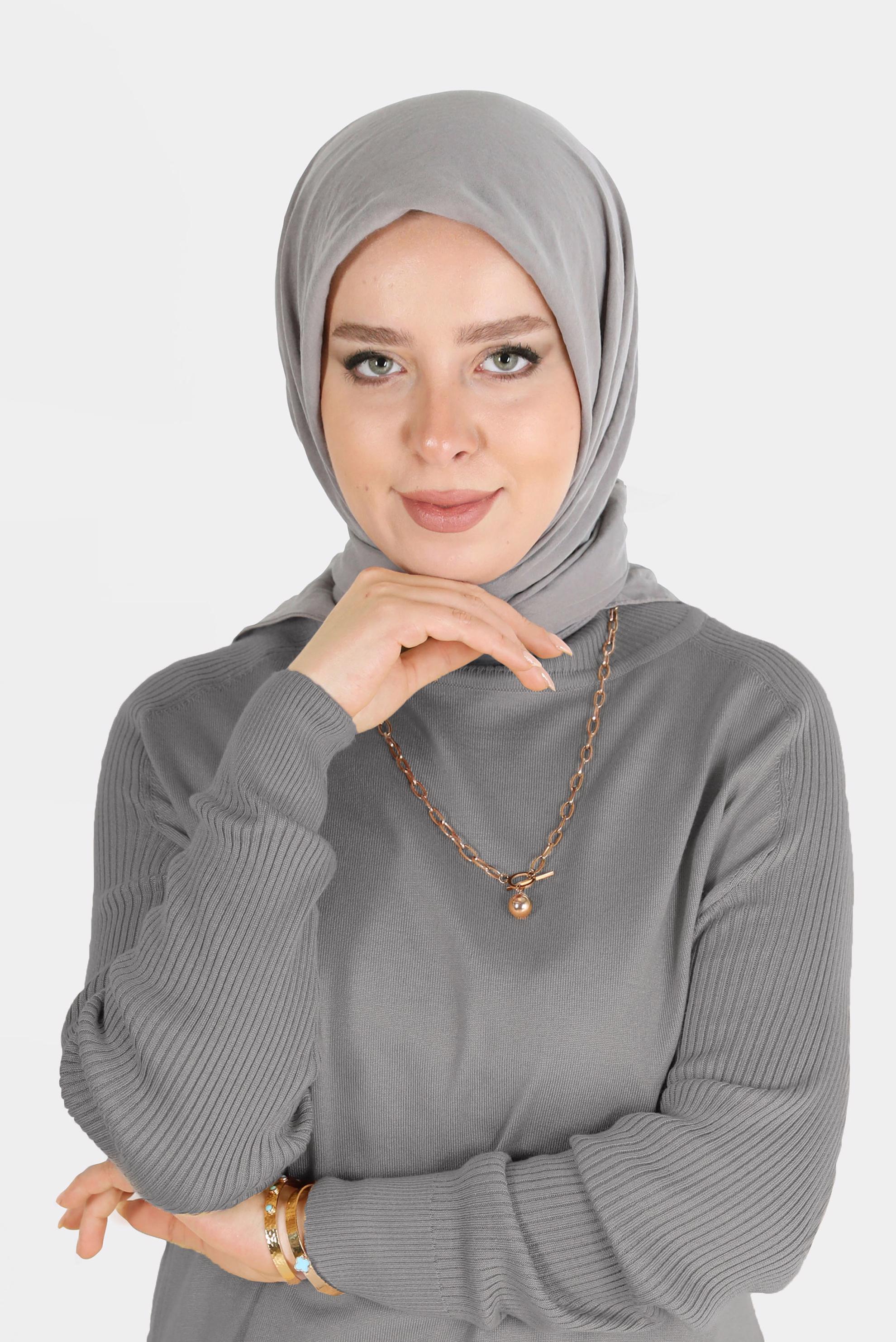 Tesettür giyim BEJ ALVİNA PAMUK CAZ EŞARP 8109 