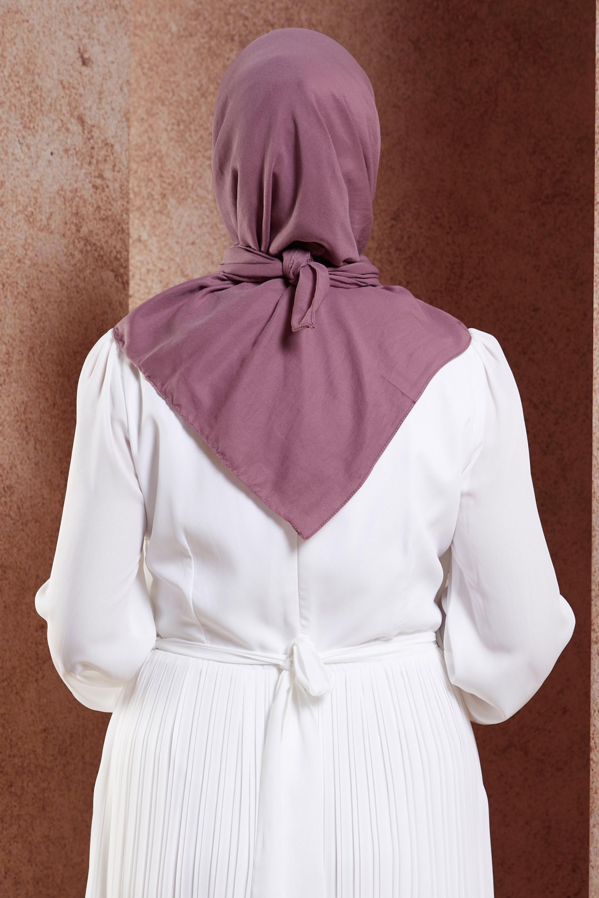 Tesettür giyim PEMBE ALVİNA PAMUK CAZ EŞARP 8109 