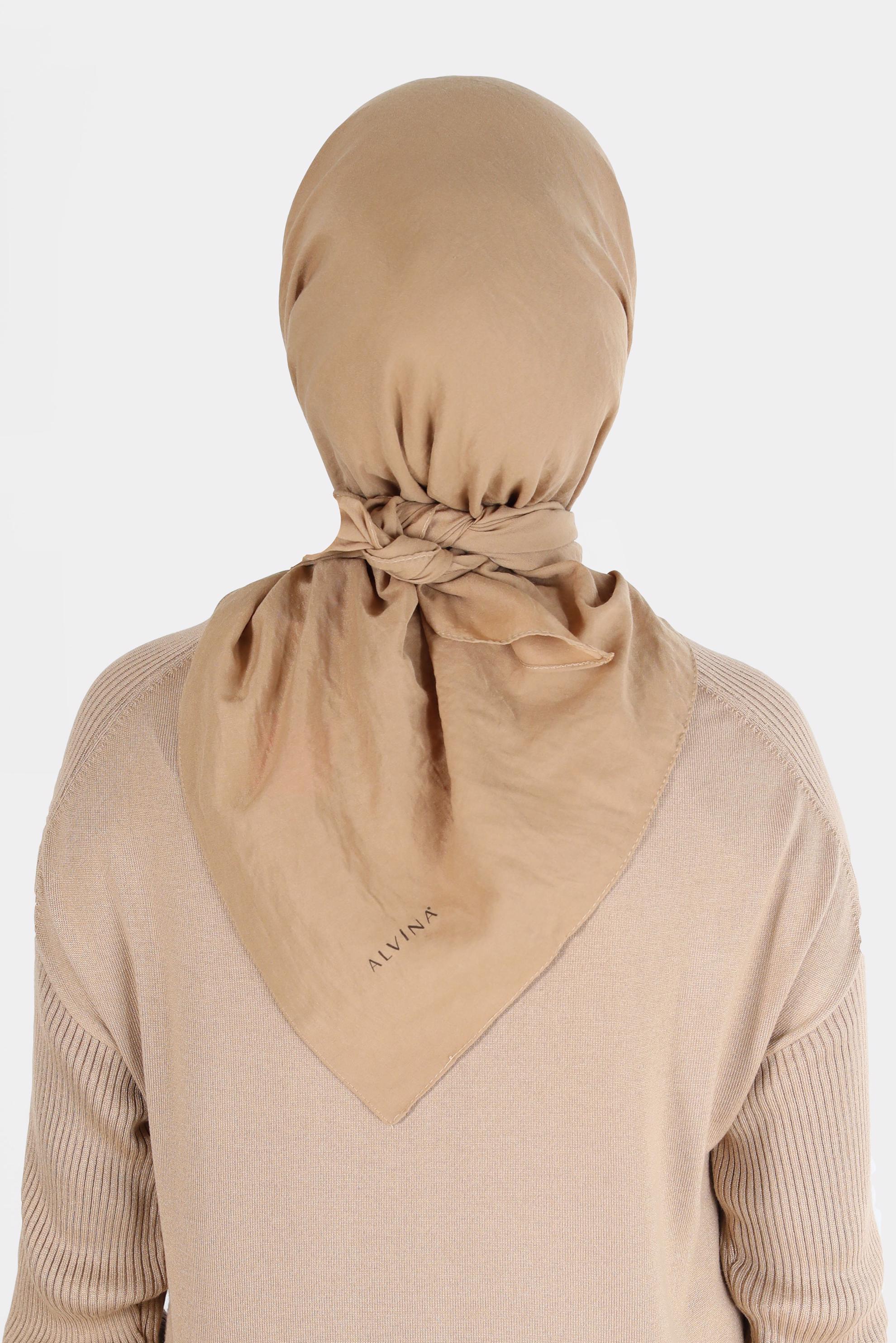 Tesettür giyim KAHVE ALVİNA PAMUK CAZ EŞARP 8109 