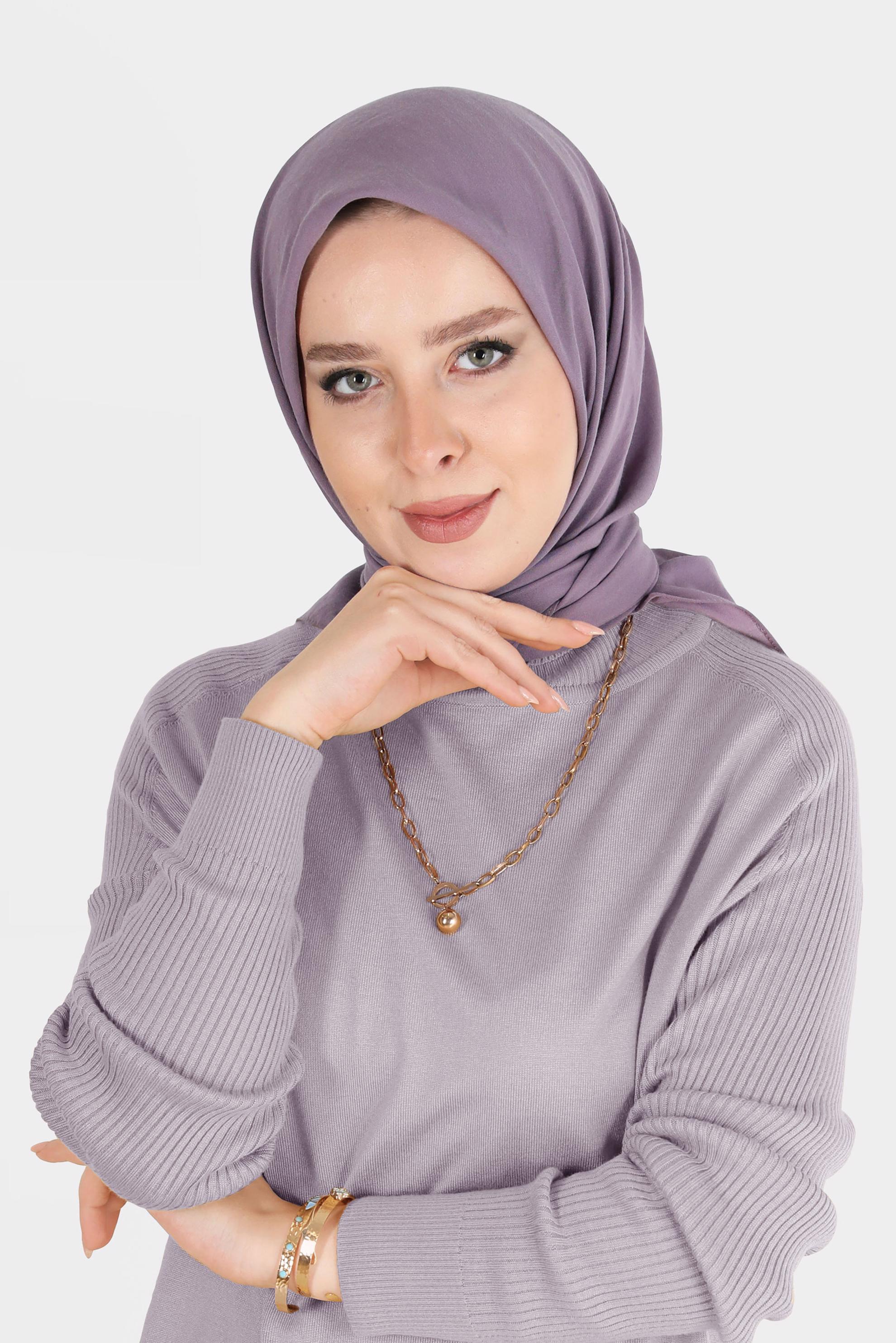 Tesettür giyim YEŞİL ALVİNA PAMUK CAZ EŞARP 8109 