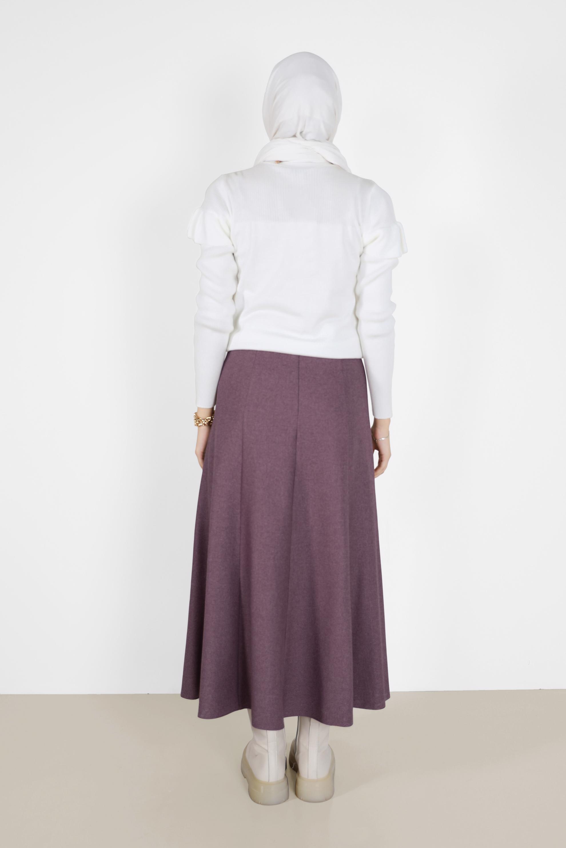 Vêtements hijab POURPRE JUPE CLOCHE À PANNEAUX 60208