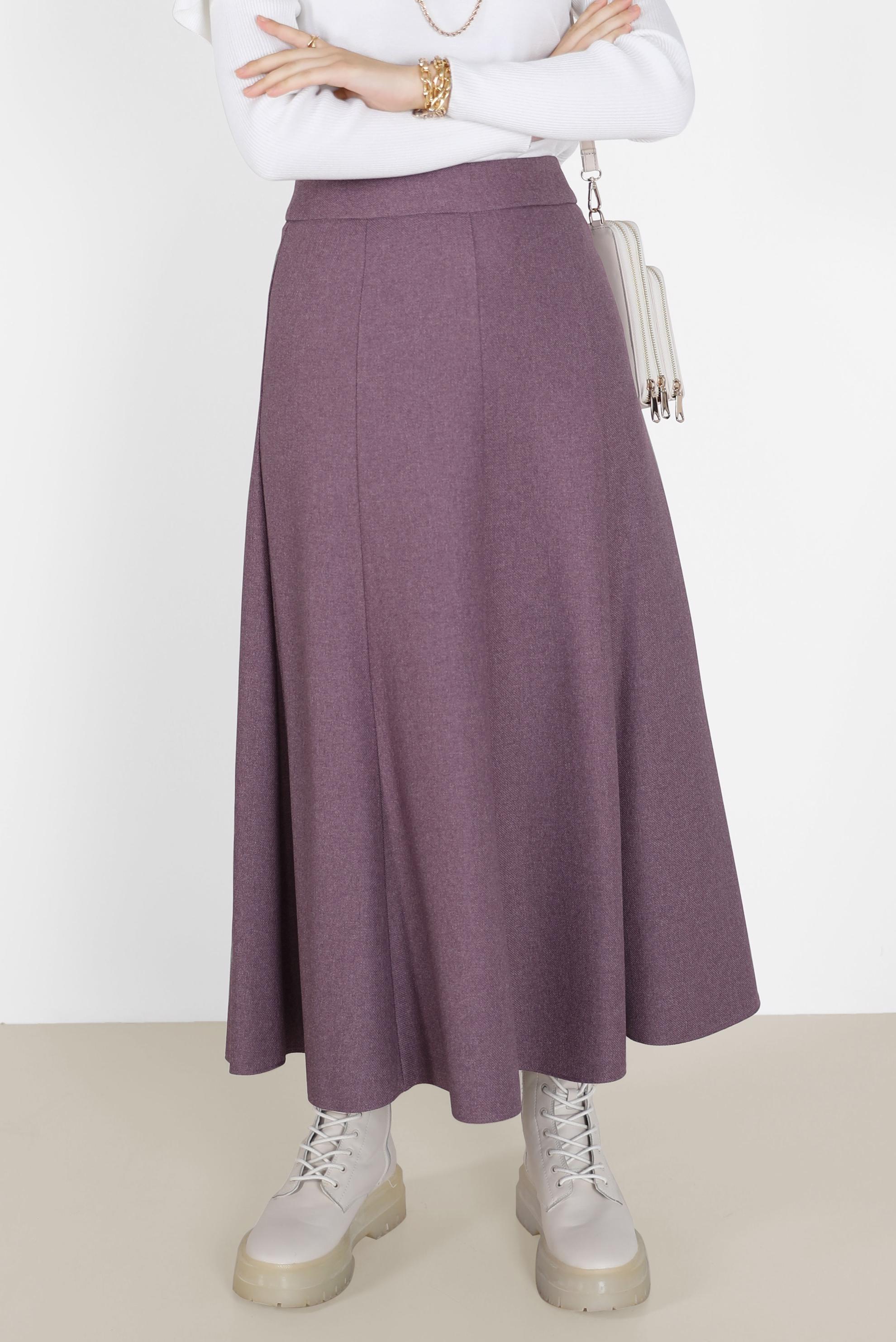 Vêtements hijab POURPRE JUPE CLOCHE À PANNEAUX 60208