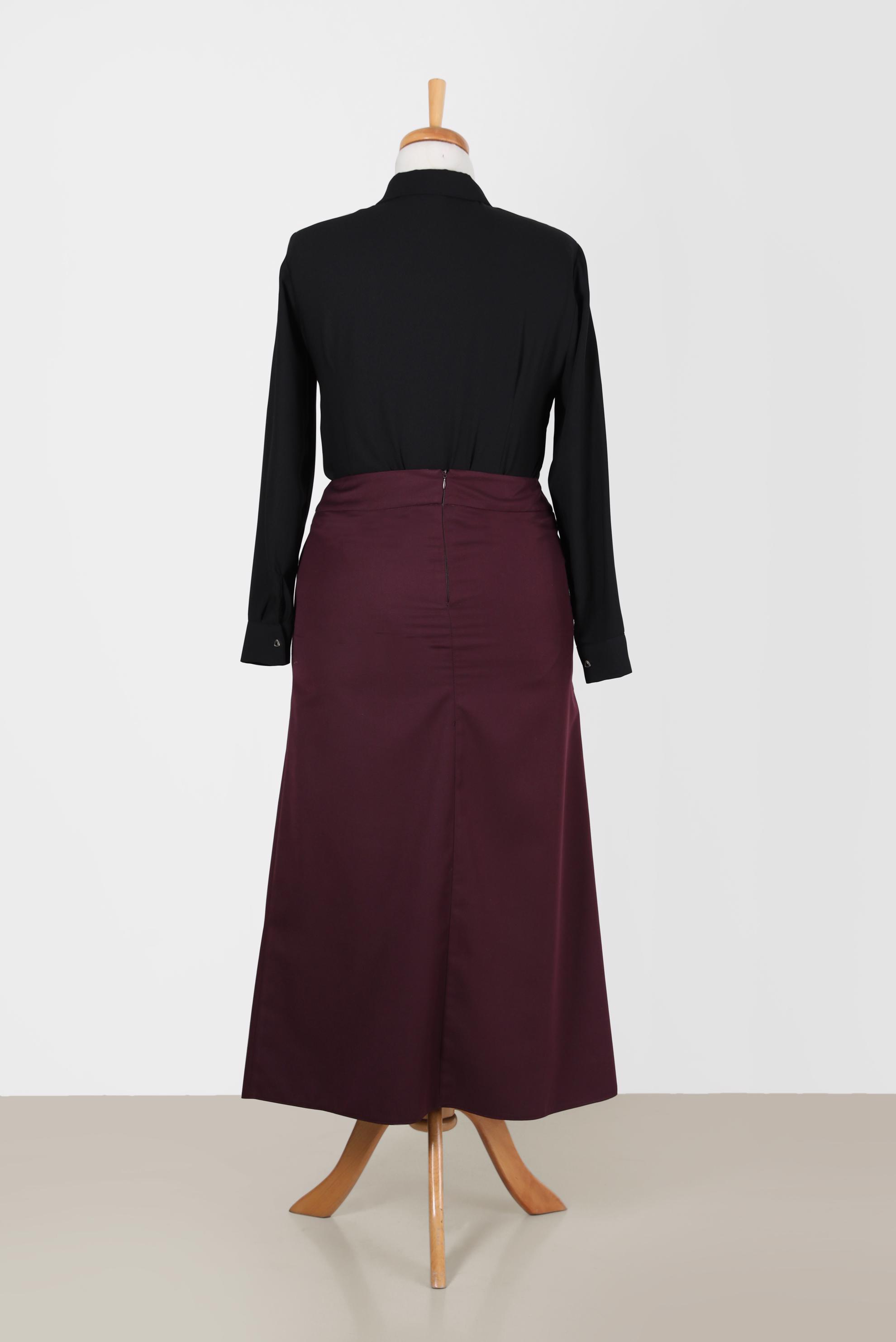 Hijab clothing DAMSON LEATHER DETAIL SKIRT 60217 