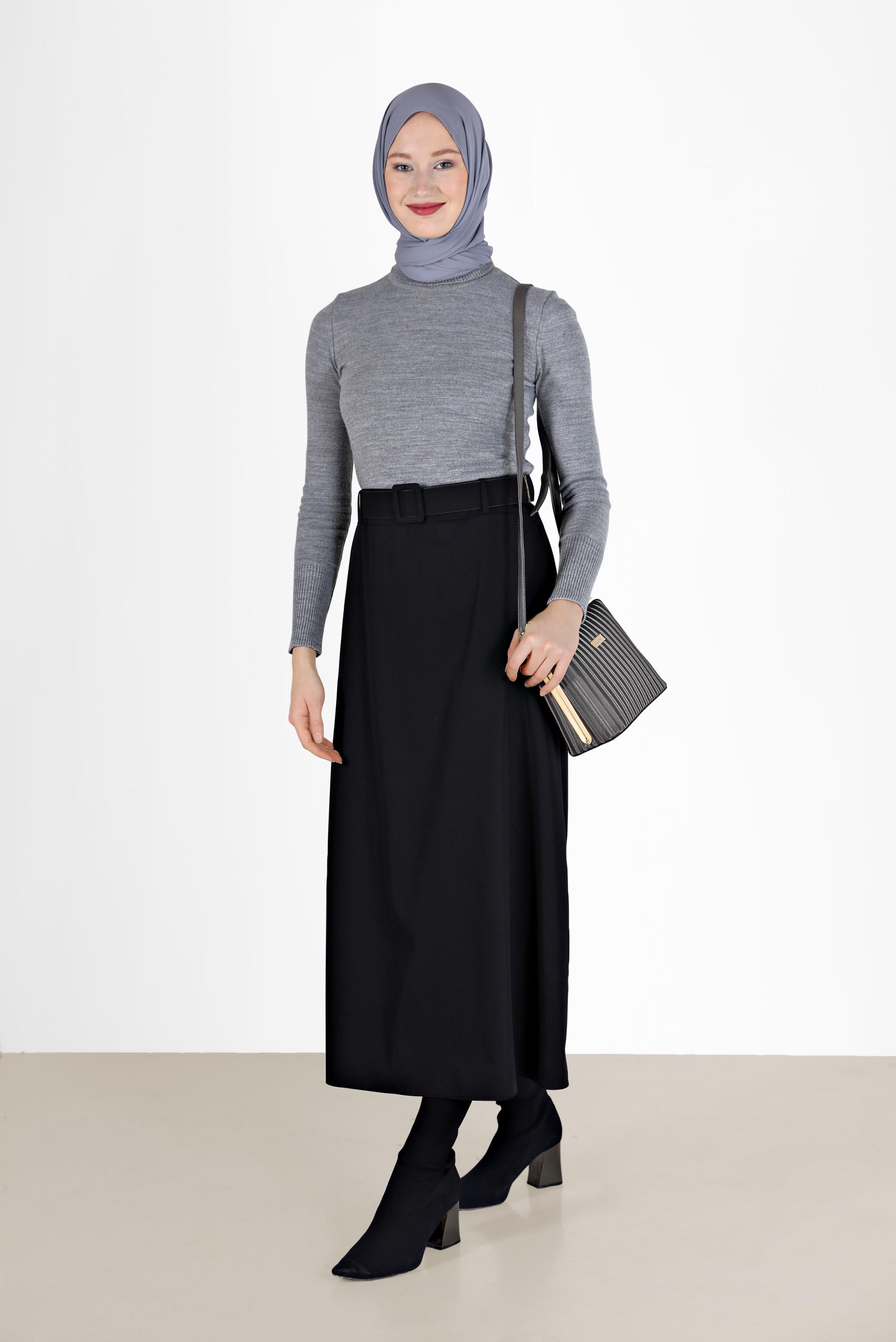 Hijab clothing BLACK CLASSICAL SKIRT 60219