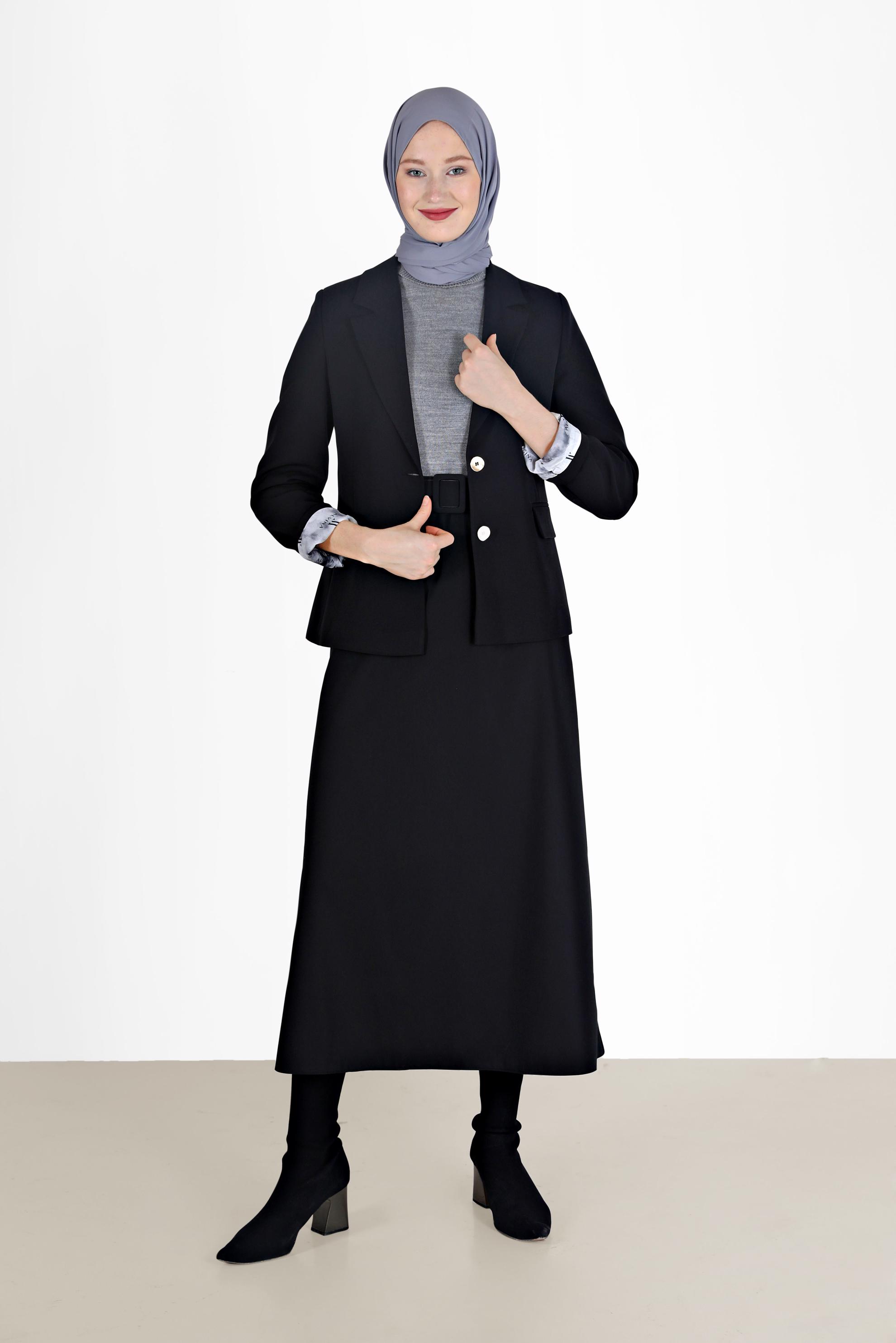 Hijab clothing BLACK CLASSICAL SKIRT 60219