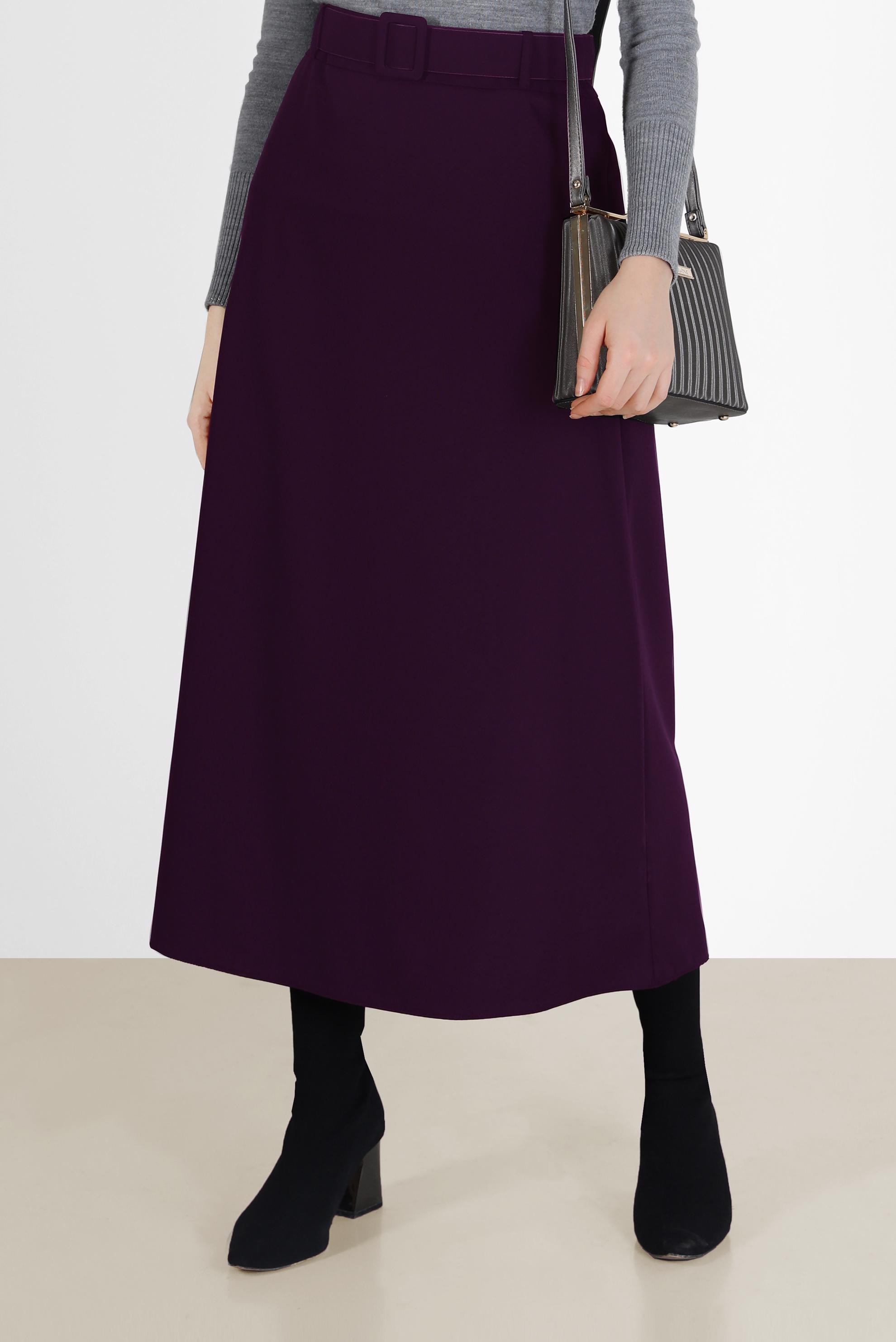 Tesettür giyim MÜRDÜM KLASİK ETEK 60219 