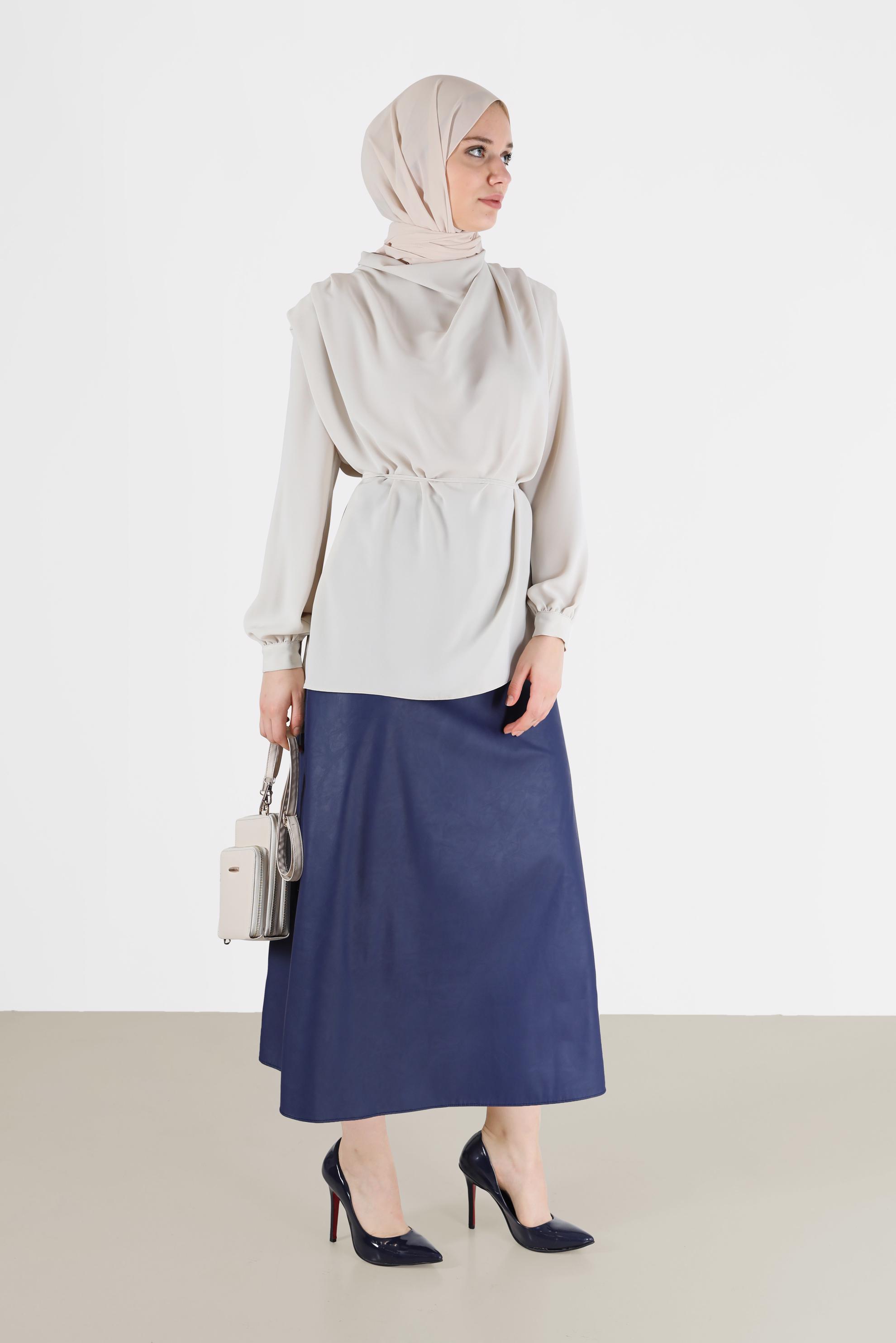 Vêtements hijab BLEU MARINE JUPE LARGE 60220