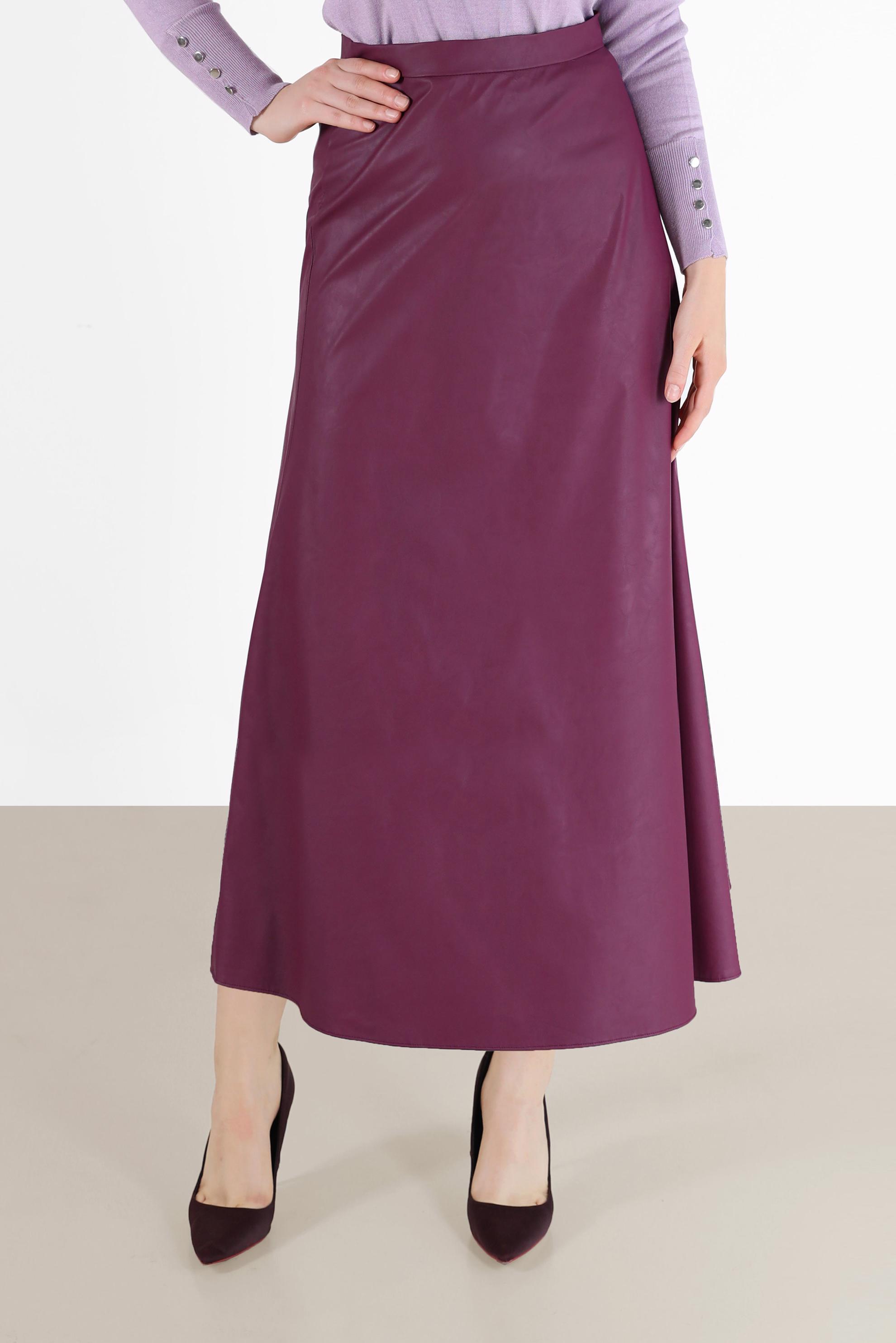 Tesettür giyim BORDO GENİŞ KESİM ETEK 60220 