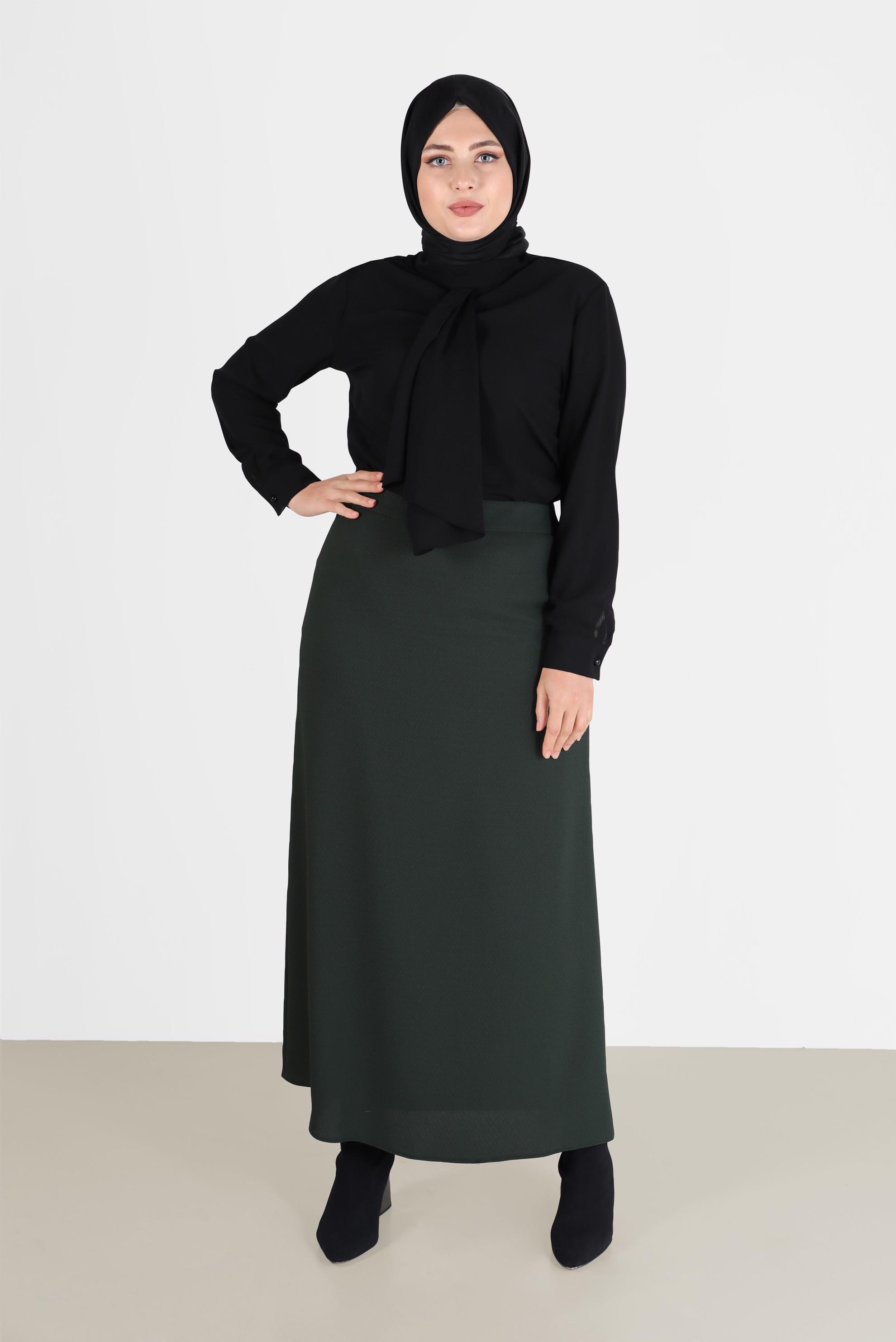 Hijab clothing KHAKI STRAIGHT CUT SKIRT 60223 