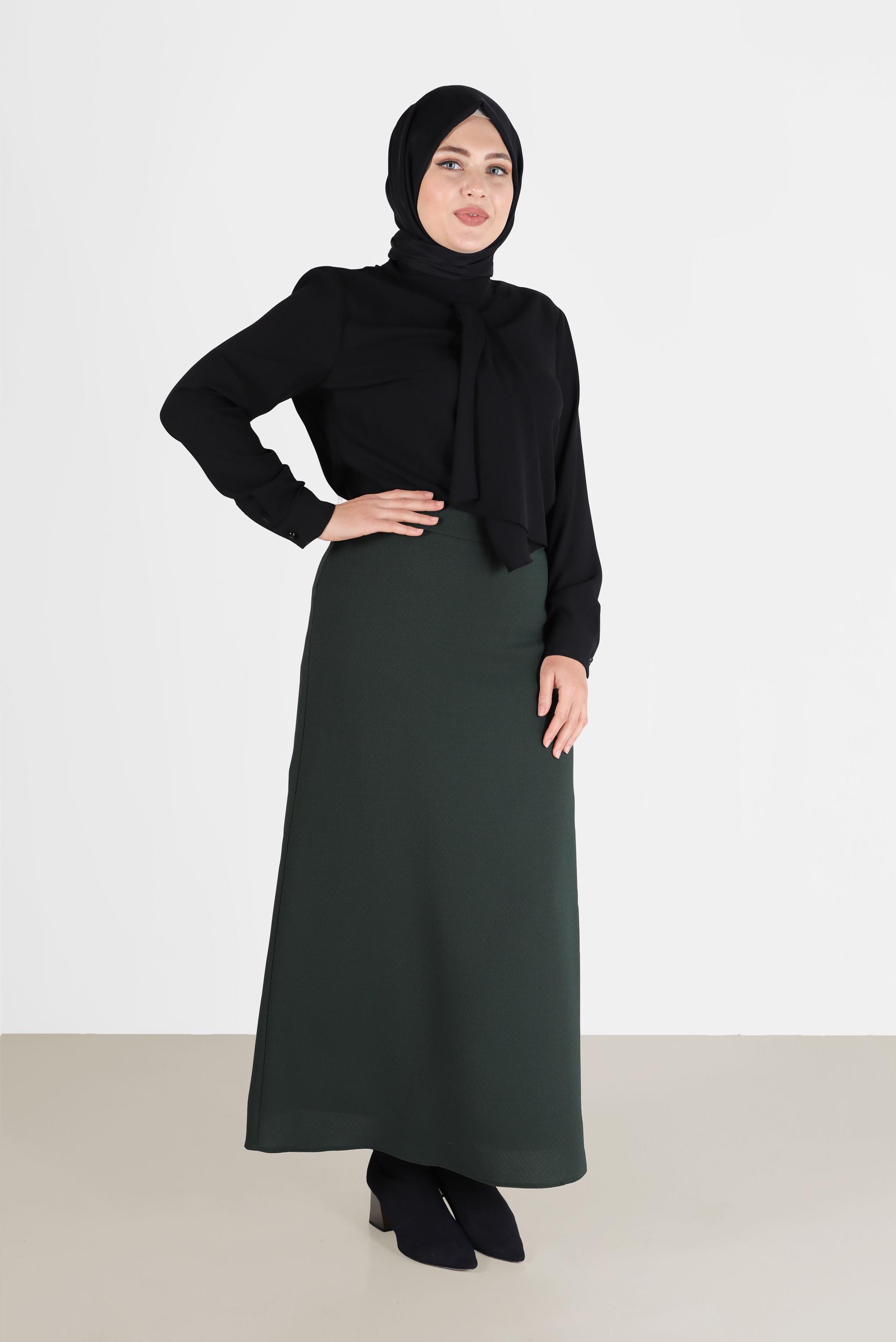 Hijab clothing KHAKI STRAIGHT CUT SKIRT 60223 