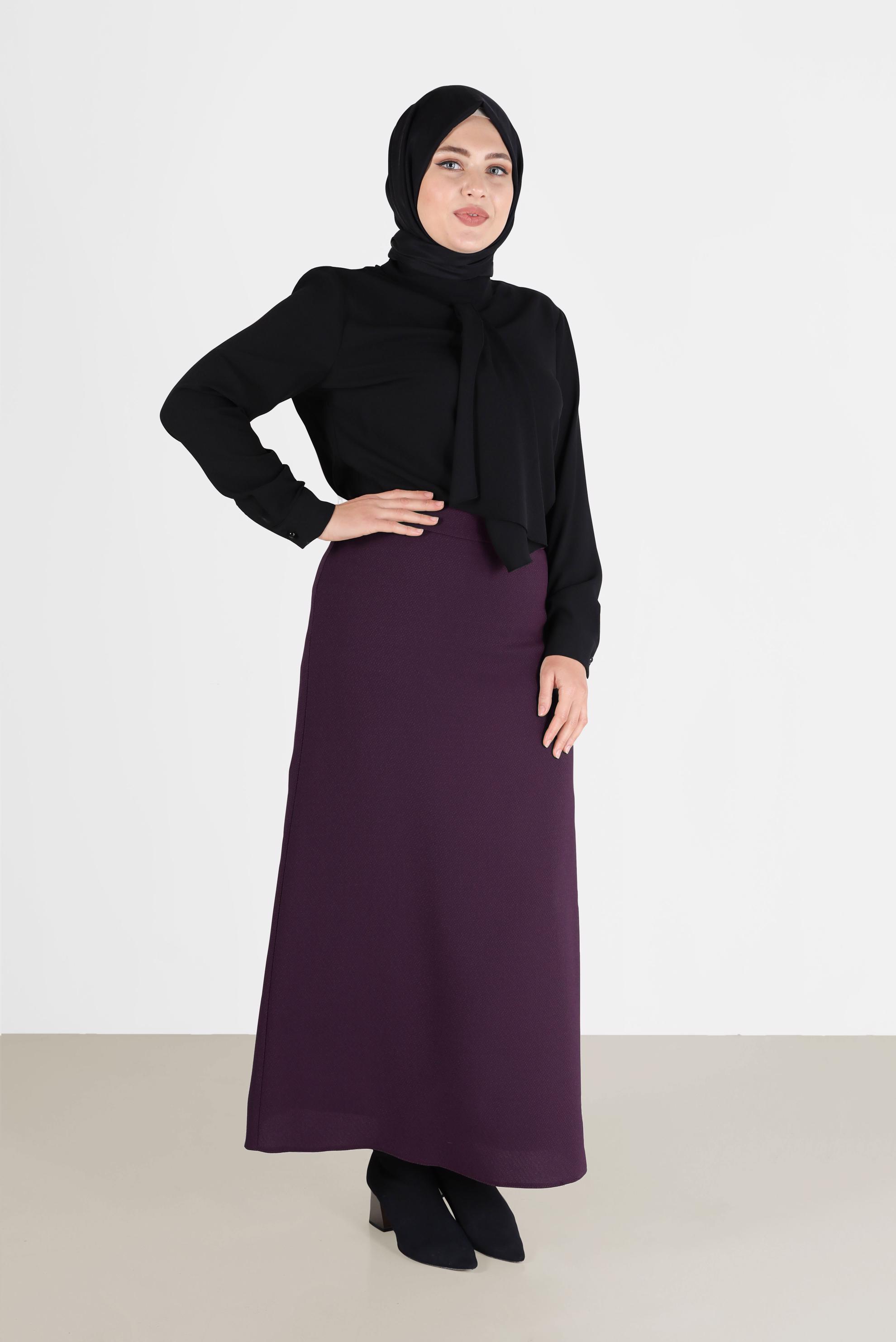 Vêtements hijab PRUNE JUPE COUPE DROITE 60223