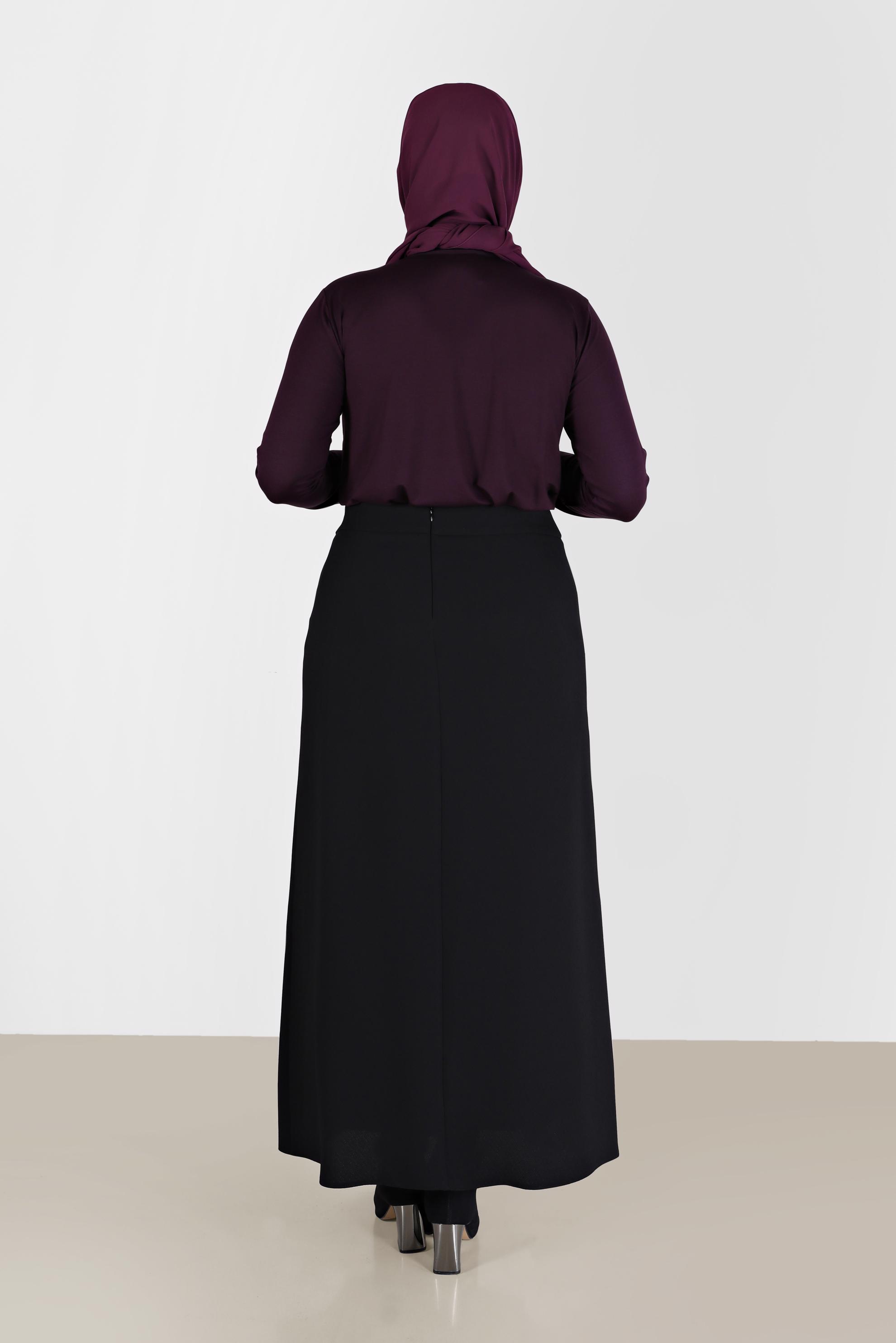 Hijab clothing NAVY BLUE STRAIGHT CUT SKIRT 60223 