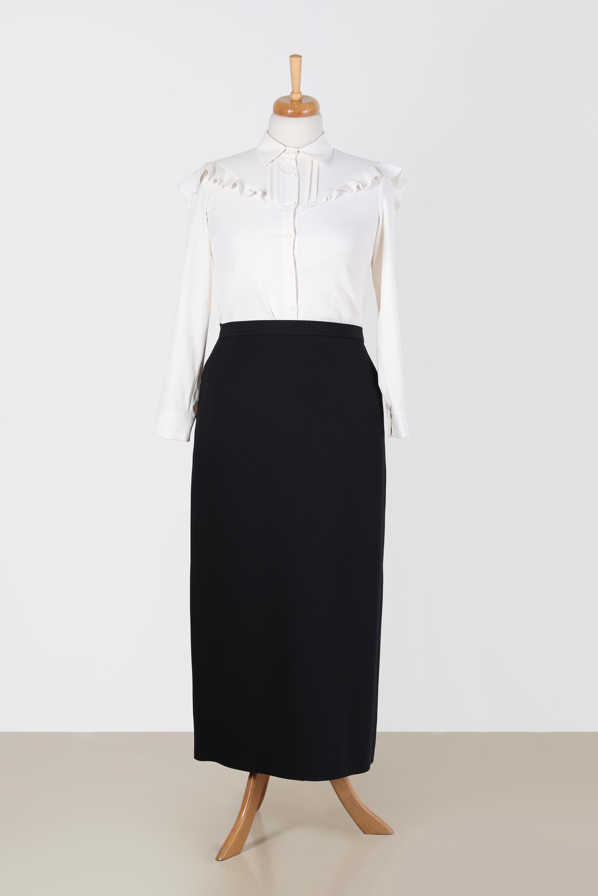 Hijab clothing BLACK STRAIGHT CUT SKIRT 60229 