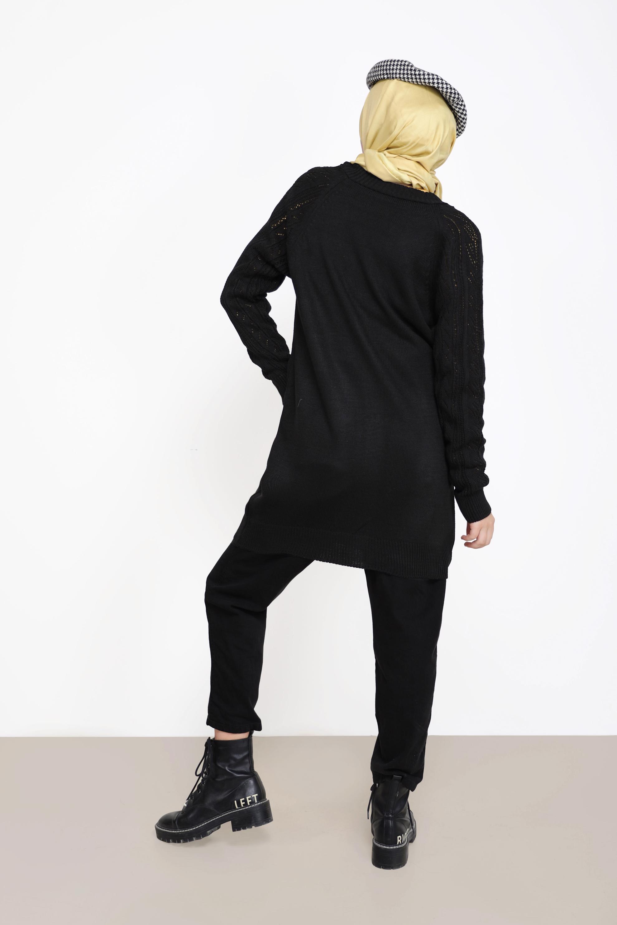 Vêtements hijab NOIR CARDIGAN MAILLE BOUTONS 42064