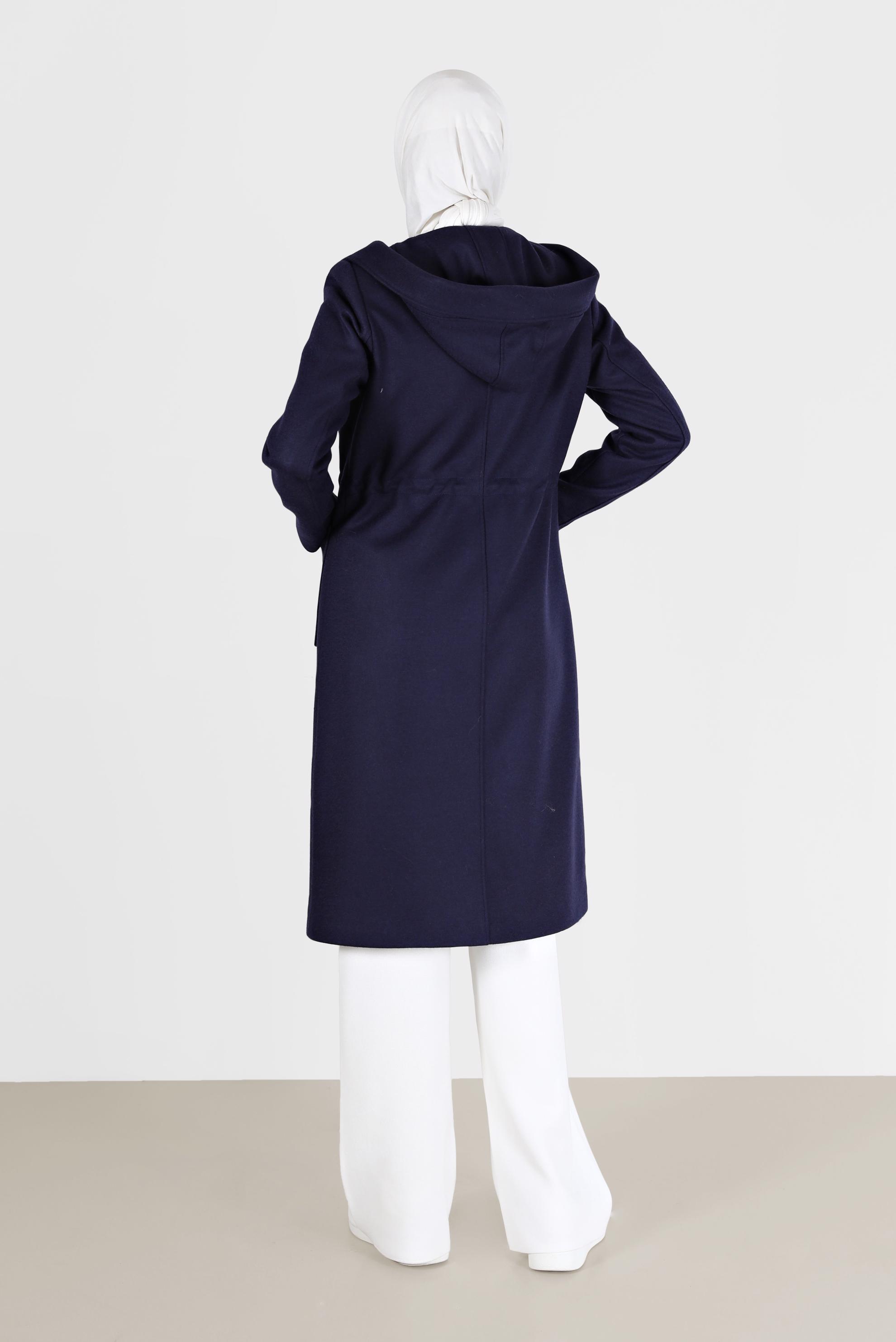 Vêtements hijab BLEU MARINE MANTEAU À CAPUCHE HIJAB 90202