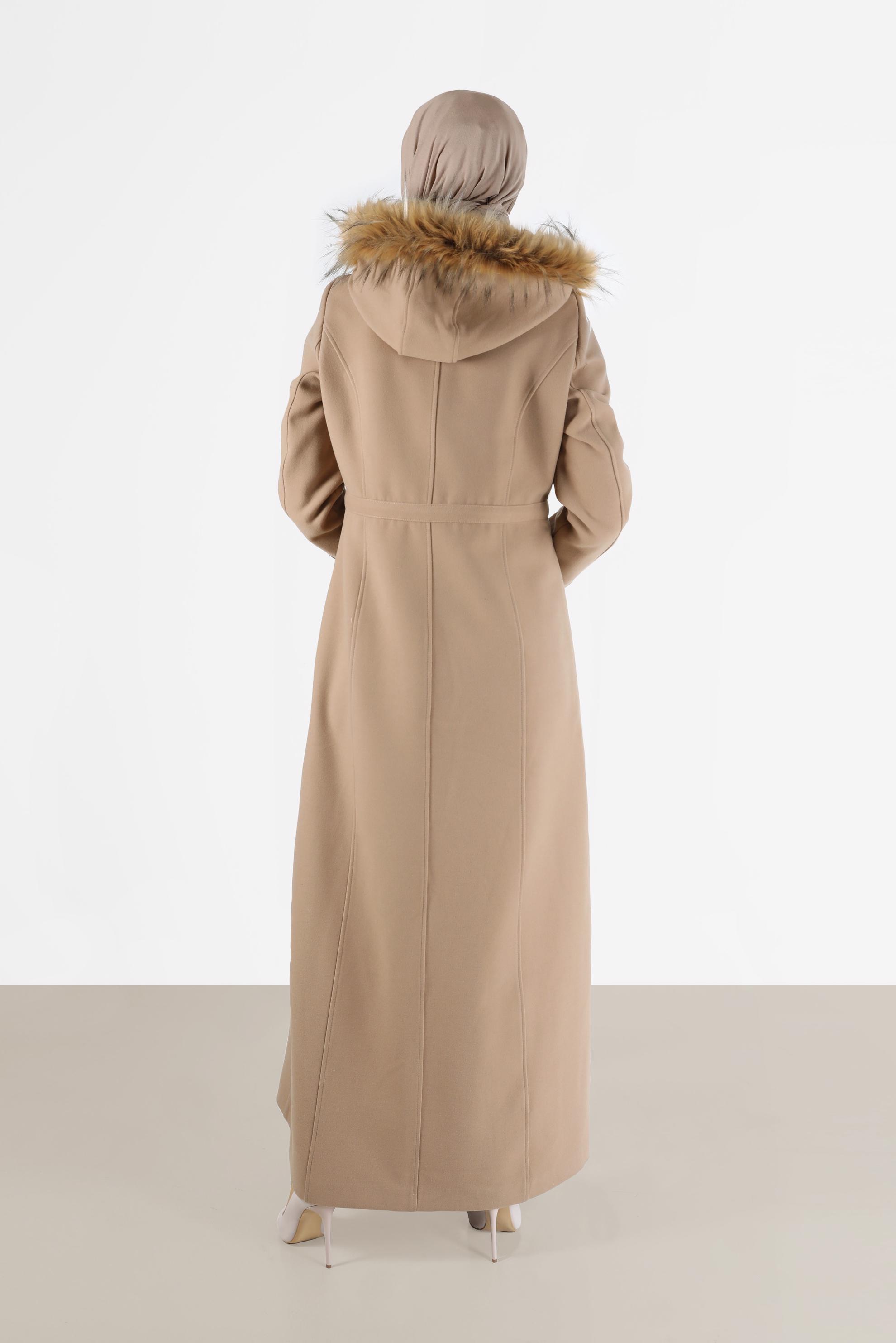 Vêtements hijab BRUN 90216 WİNTER JELENA MANTO 40/48 TEK42