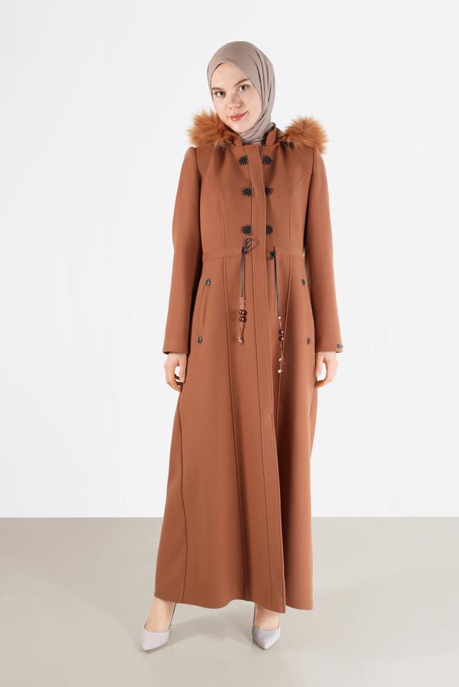 Vêtements hijab TABA 90216 WİNTER JELENA MANTO 40/48 TEK42 - ALVİNA